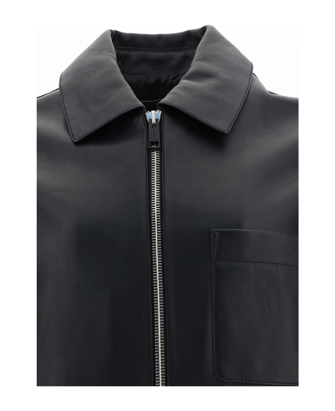 Yves Salomon Leather Jacket - Black