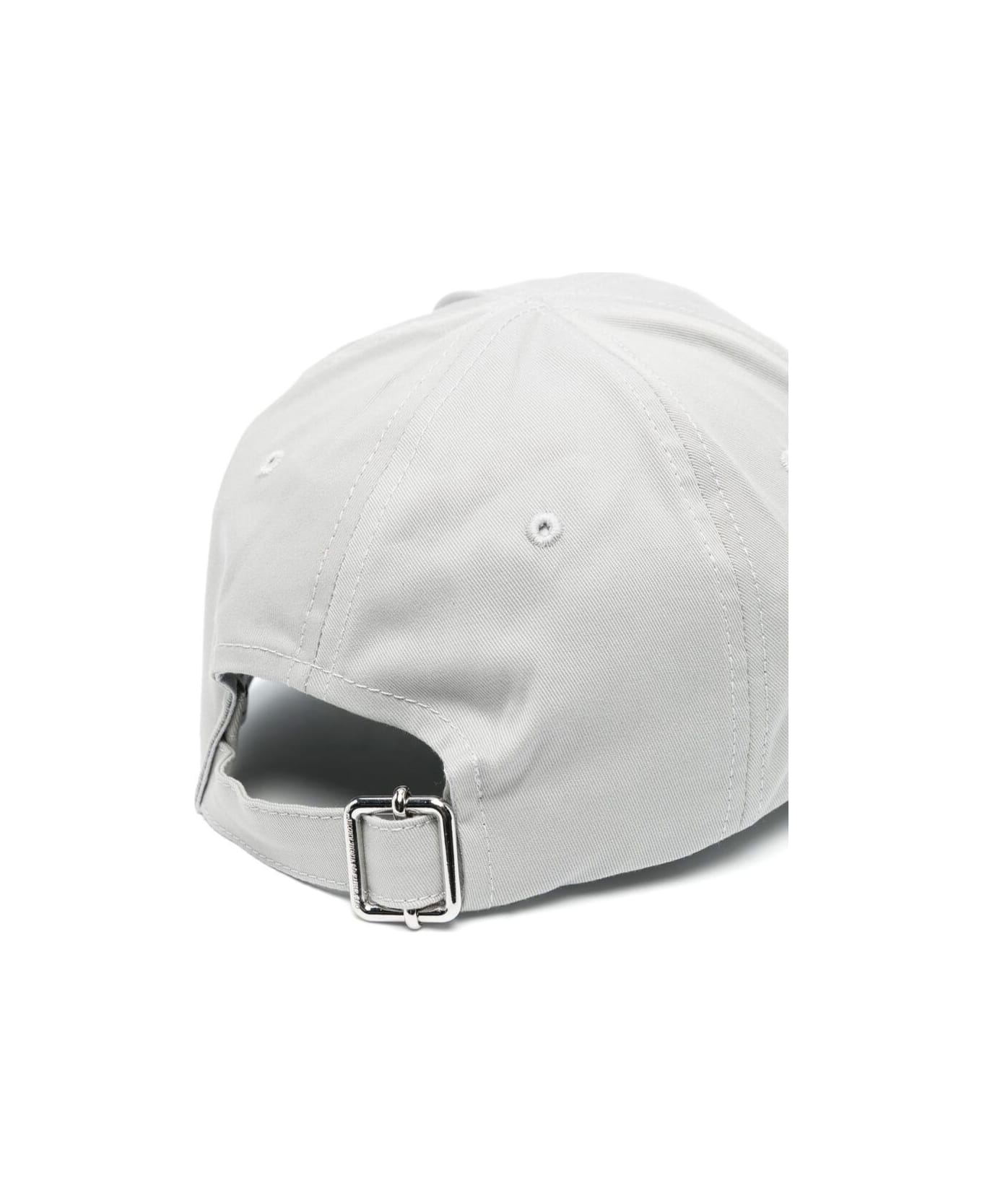 Off-White Baseball Cap With Embroidered Logo In White Cotton Man - Grey