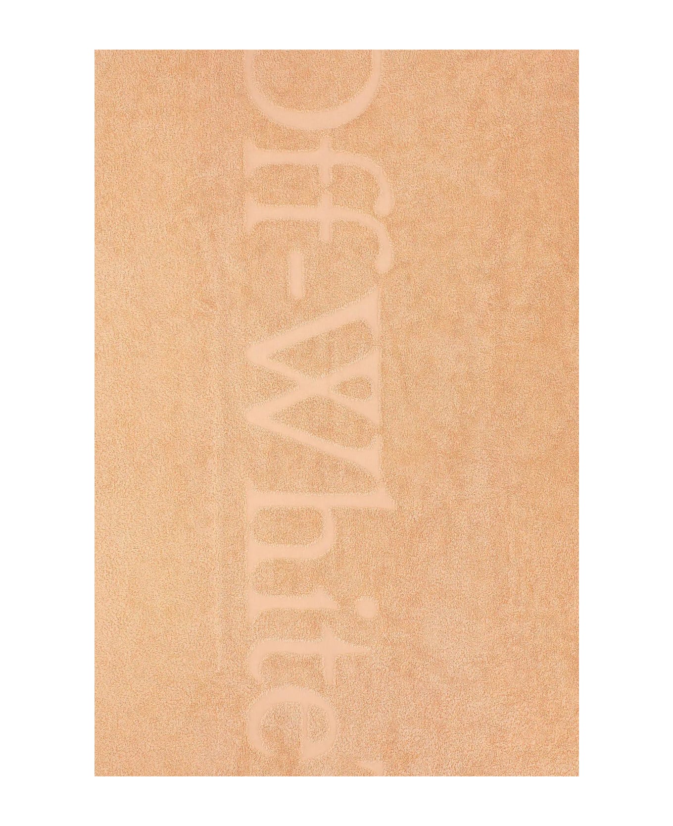 Off-White Light Pink Terry Fabric Shower Towel - Cipria
