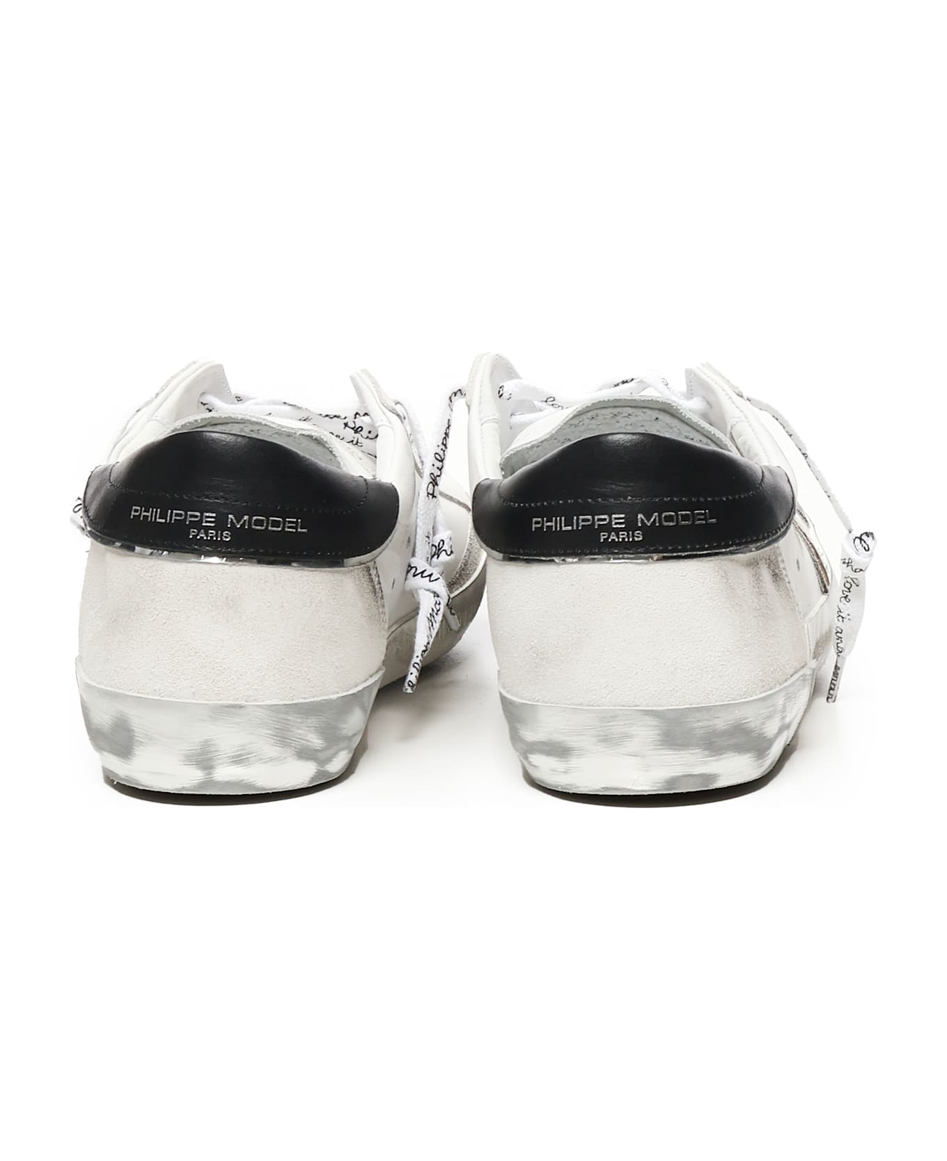 Philippe Model Prsx Low Sneakers - FOXY LAMINE''_BLANC ARGENT