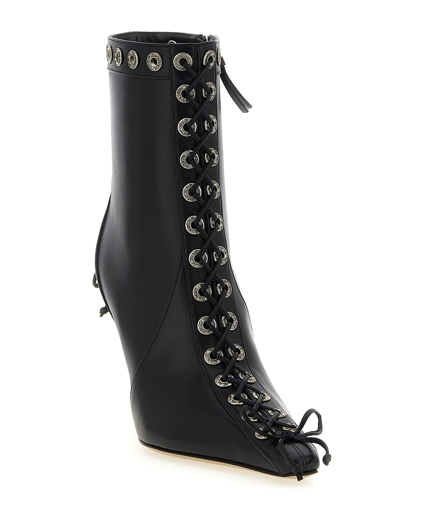 Mach & Mach 'crystalized Corset' Ankle Boots - Black  