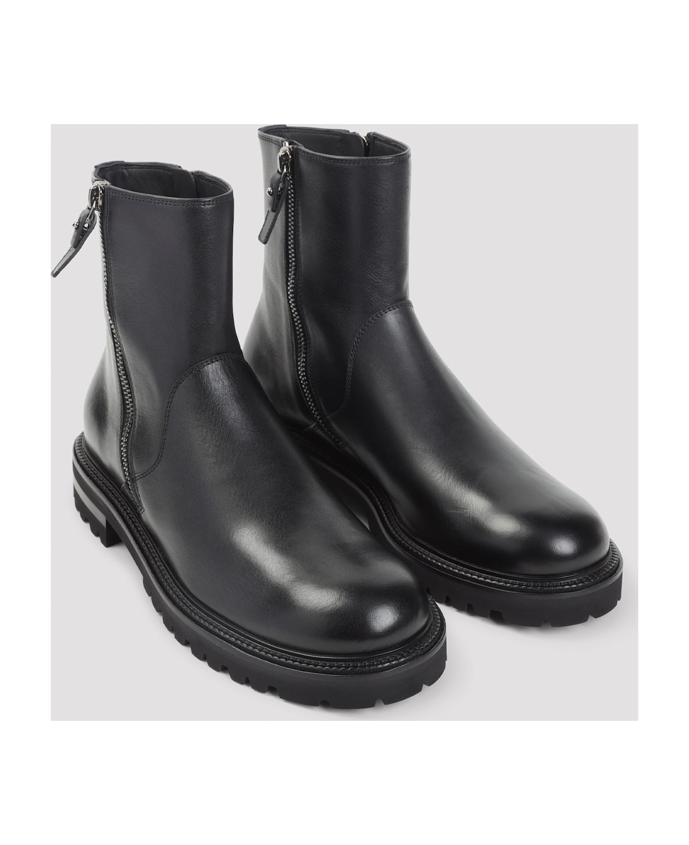 Giorgio Armani Leather Boots - Black Beauty