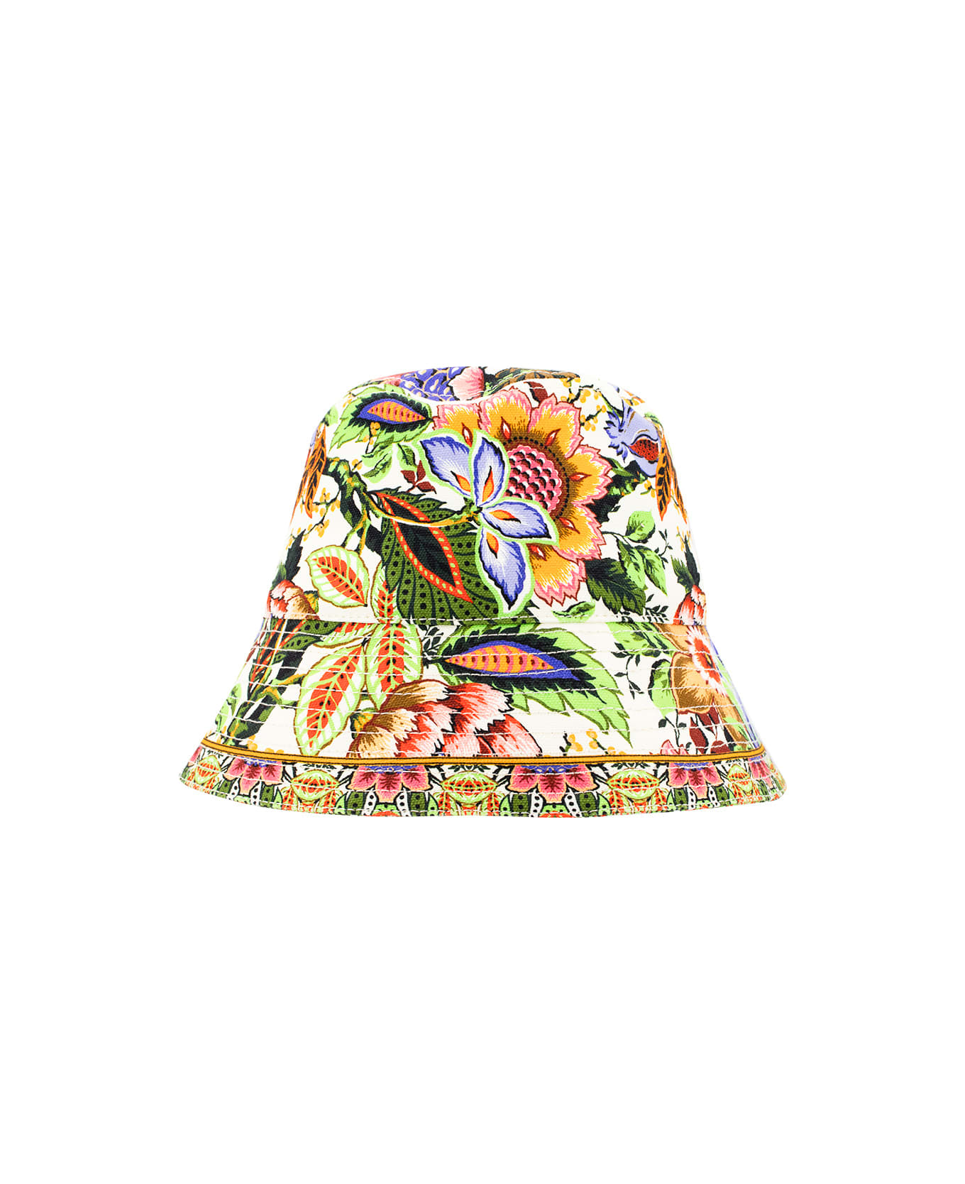 Etro Bucket Hat With Multicolored Print - PRINT ON WHITE BASE 帽子