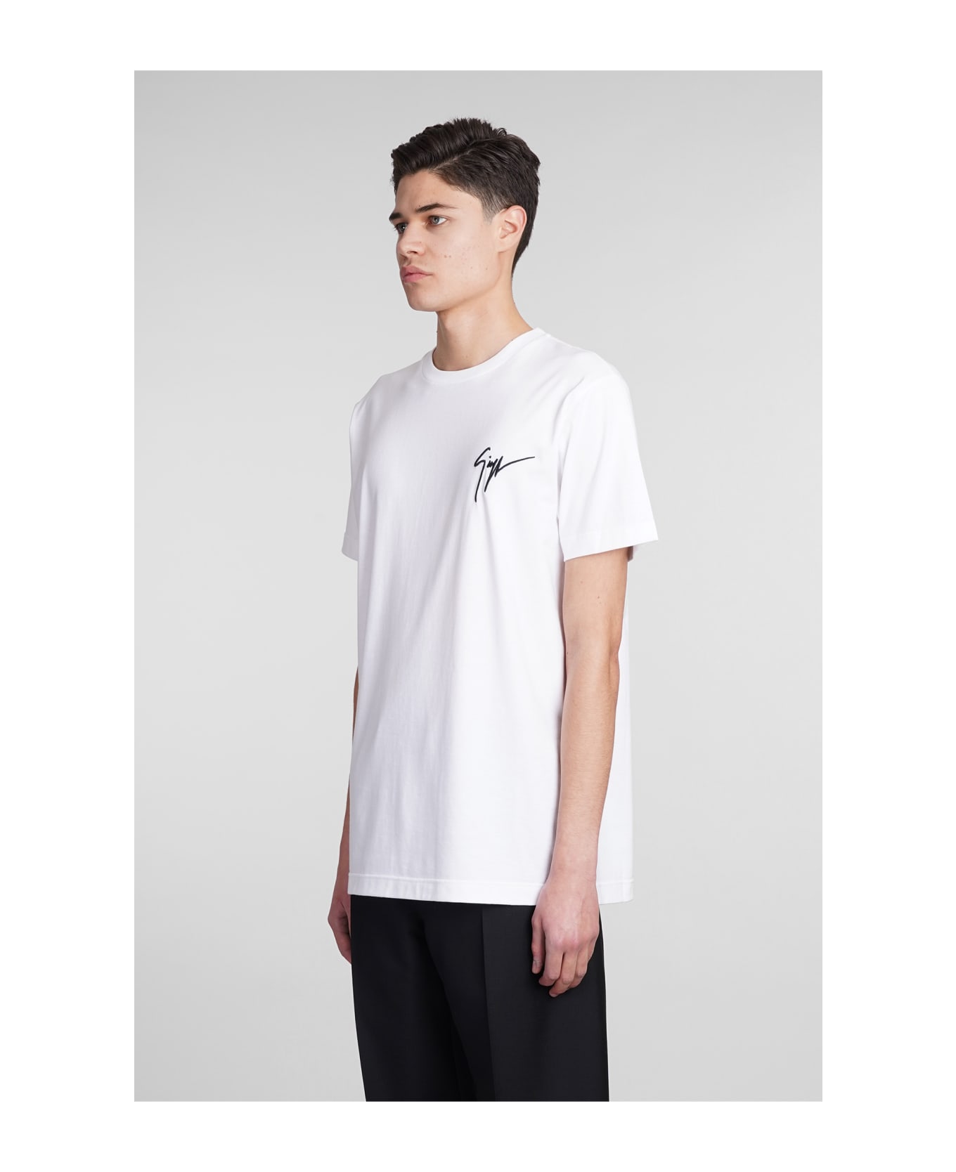 Giuseppe Zanotti Lr01 T-shirt In White Cotton - white