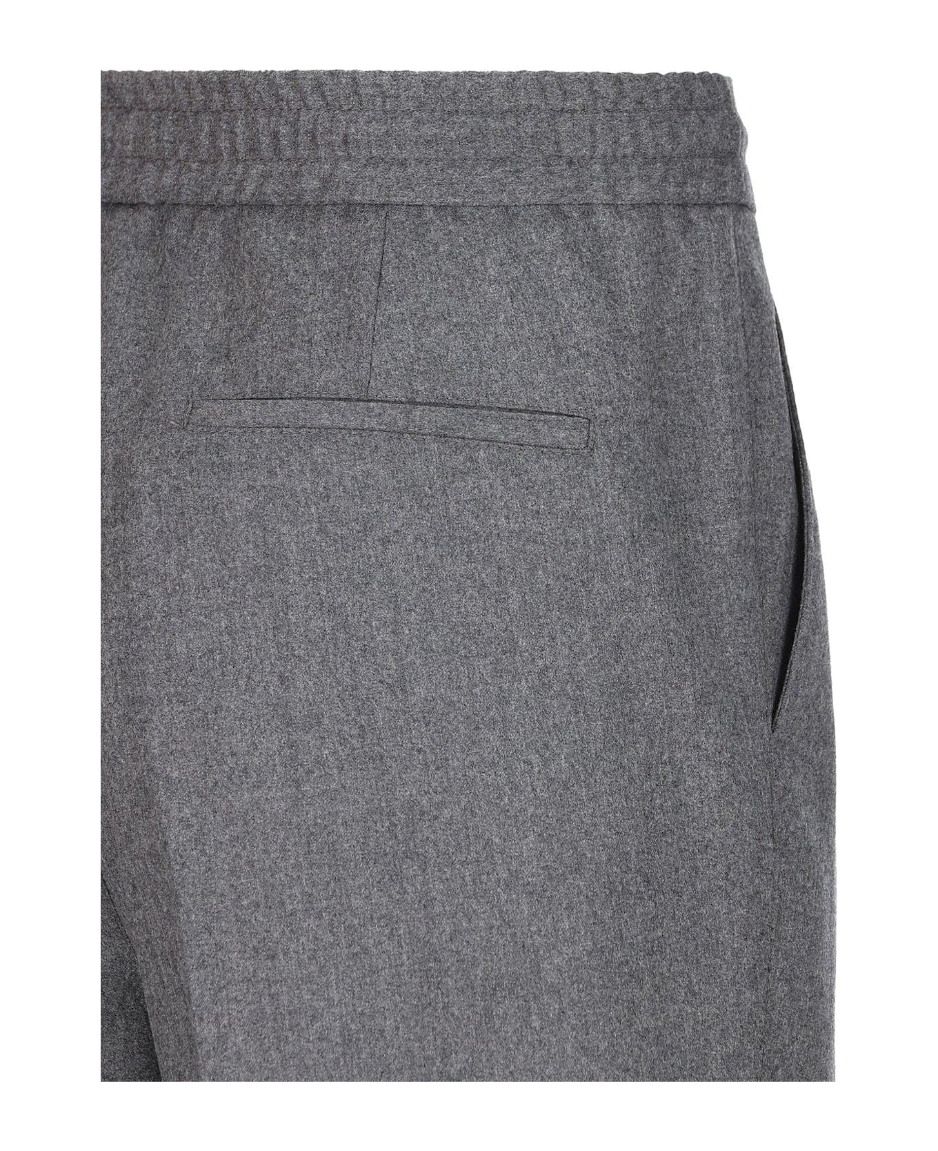 Brunello Cucinelli Pleated Tapered Leg Trousers - Grigio Medio