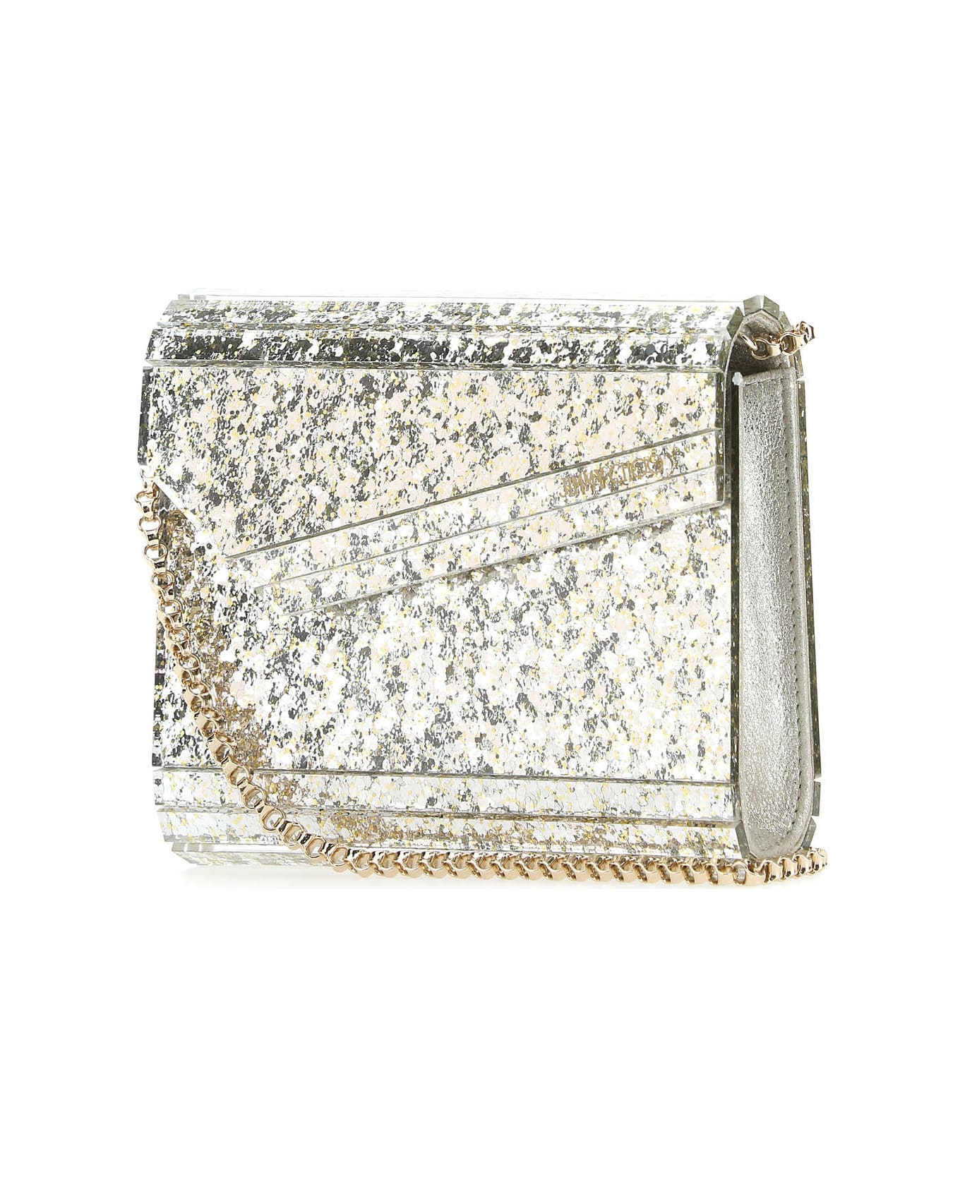 Jimmy Choo Embellished Acrylic Candy Clutch - CHAMPAGNE