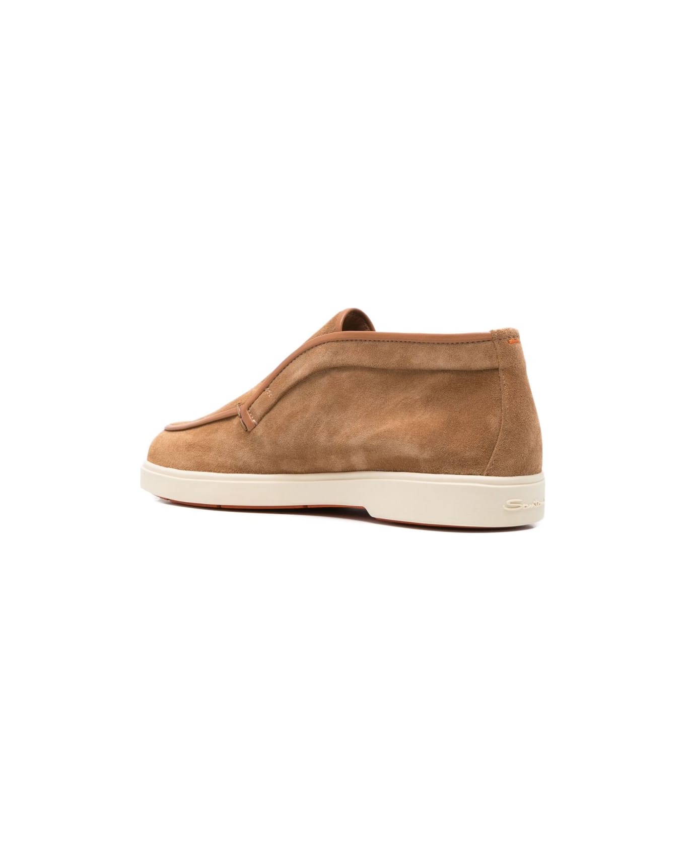 Santoni Men
s Desert Boot In Beige Suede - Beige
