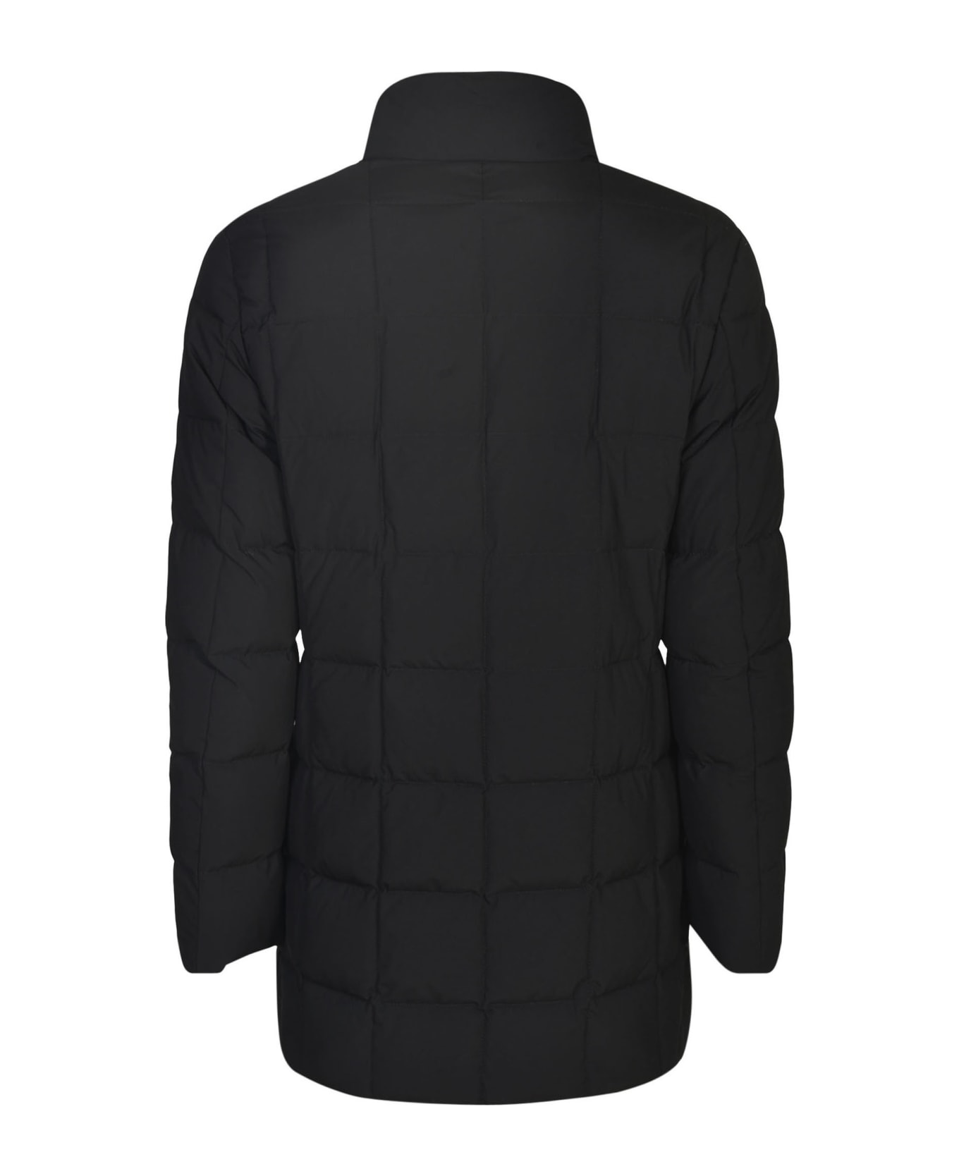 Fay Quilted Buttoned Jacket - Black