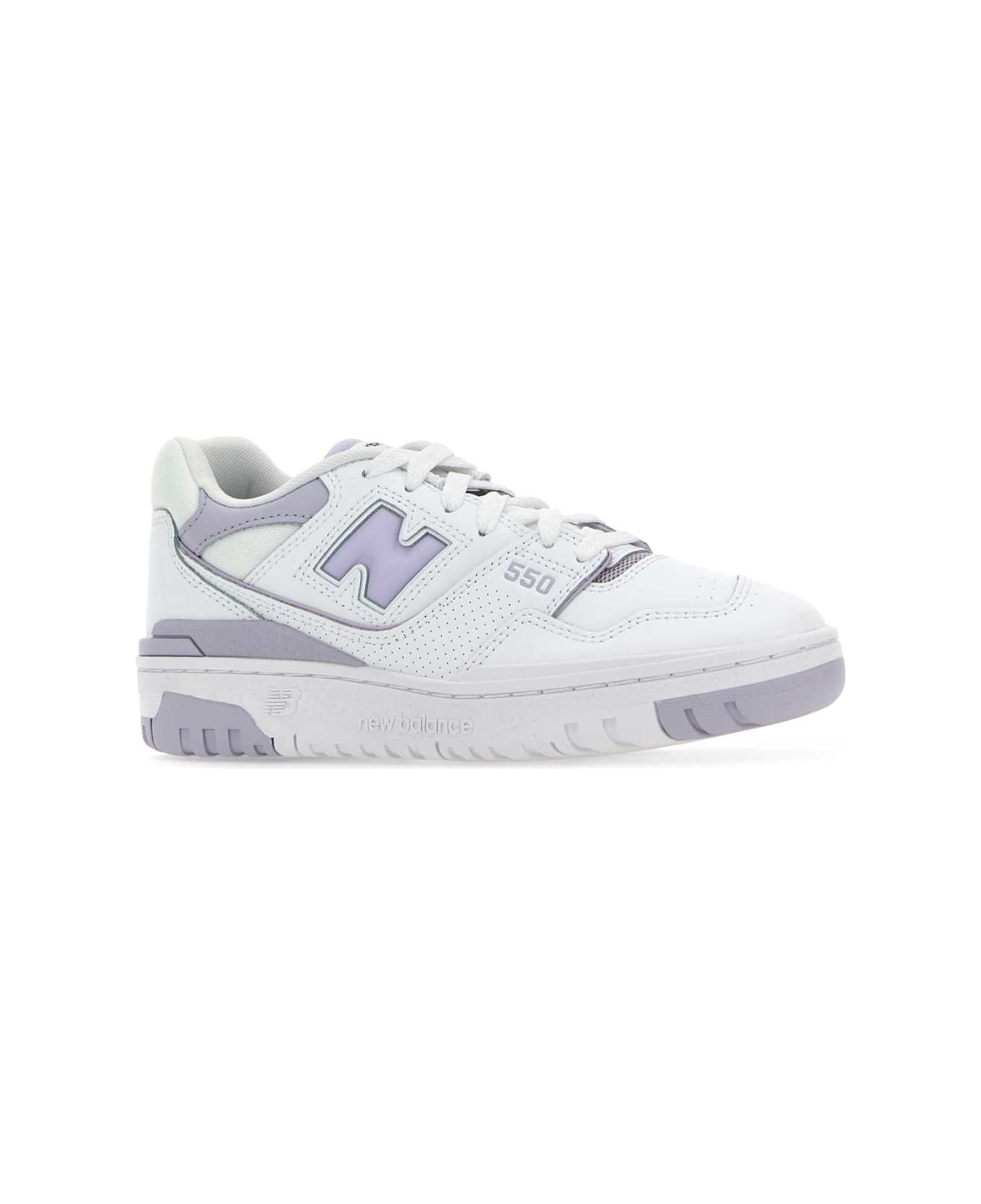 New Balance Two-tone Leather 550 Sneakers - WHITE