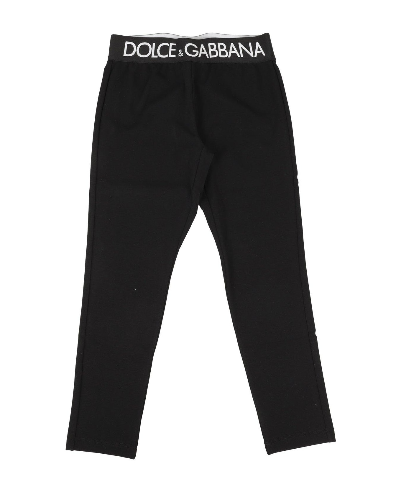 Dolce & Gabbana Logo Waistband Leggings - Nero