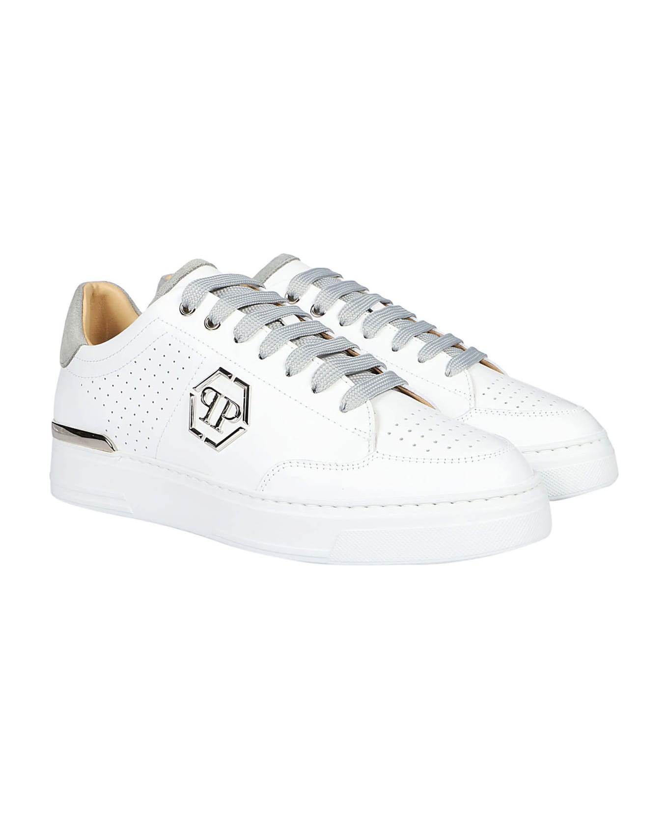 Philipp Plein Low Top Sneakers - White/grey