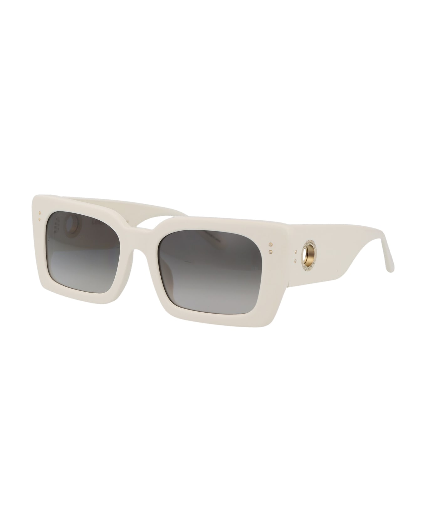 Linda Farrow Nieve Sunglasses - 07 WHITE LIGHT GOLD GREY GRADIENT サングラス