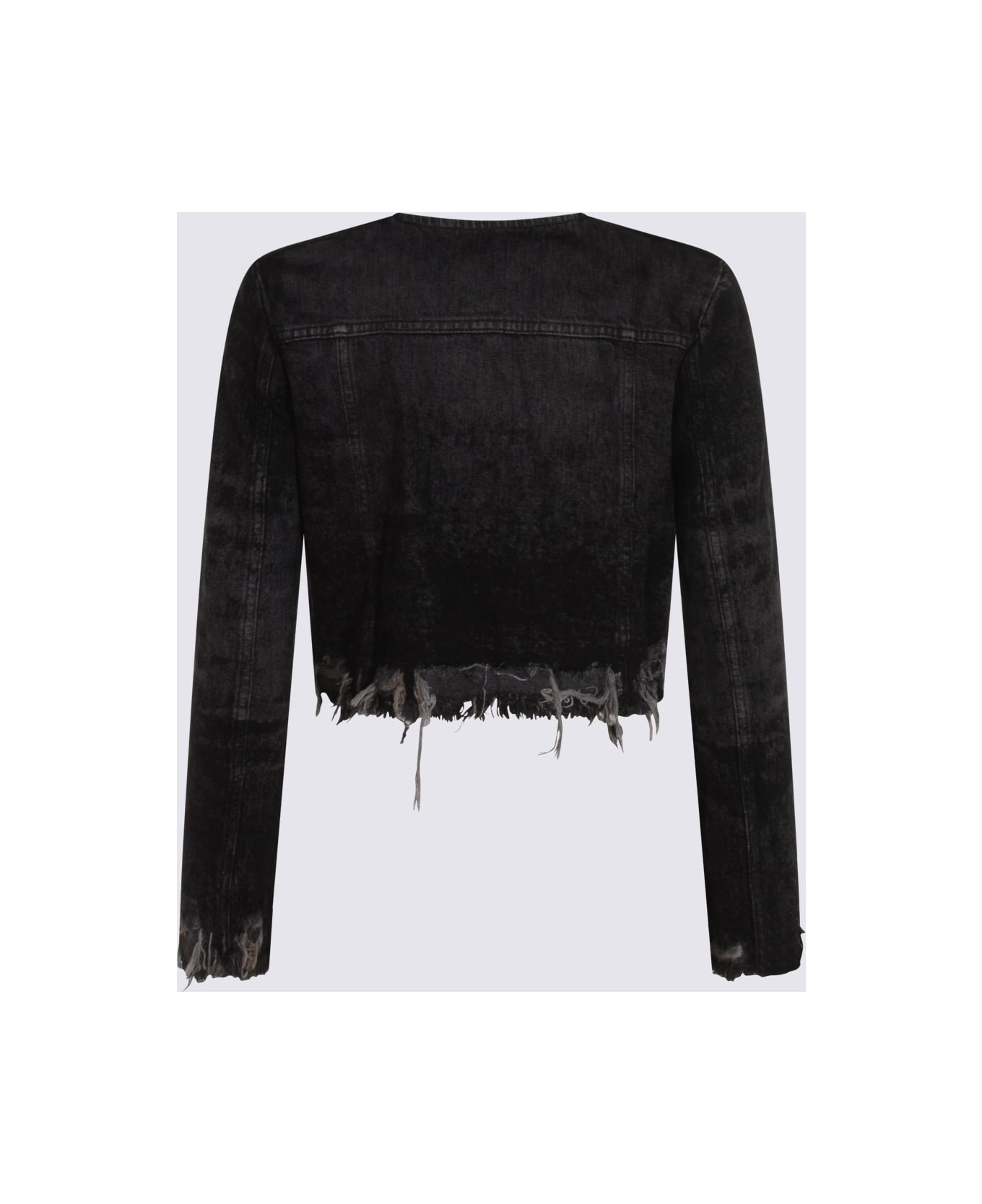 Diesel Black Cotton Denim Jacket - Black