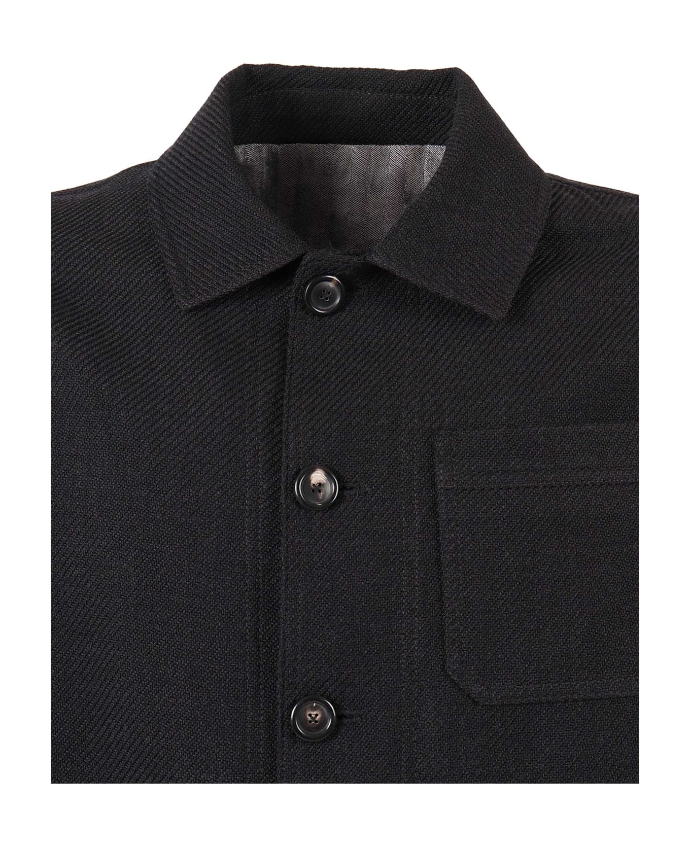 Circolo 1901 Work Jacket Wool - BLACK
