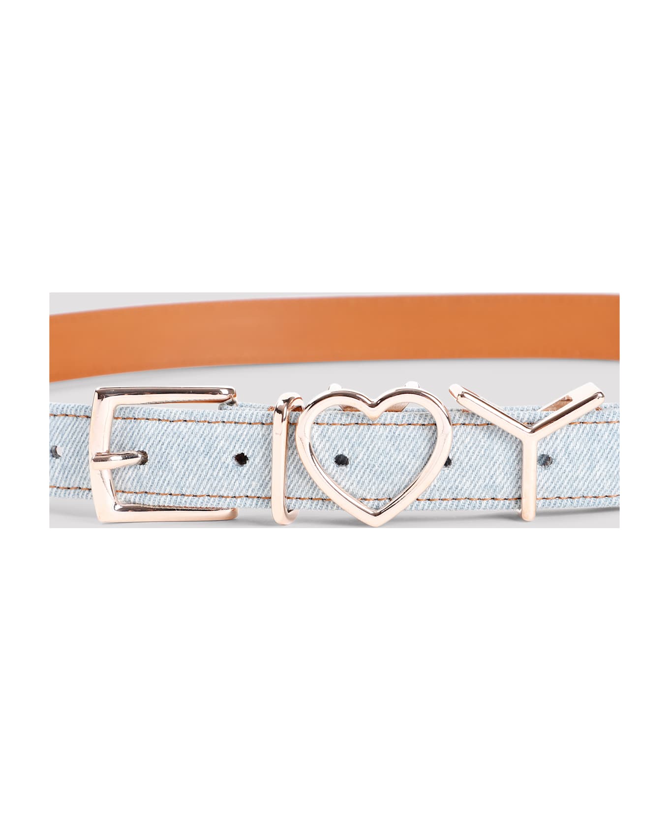 y/project I❤︎U ベルト Y Heart Belt 25mm Y Heart embellished leather belt in black - Y Project