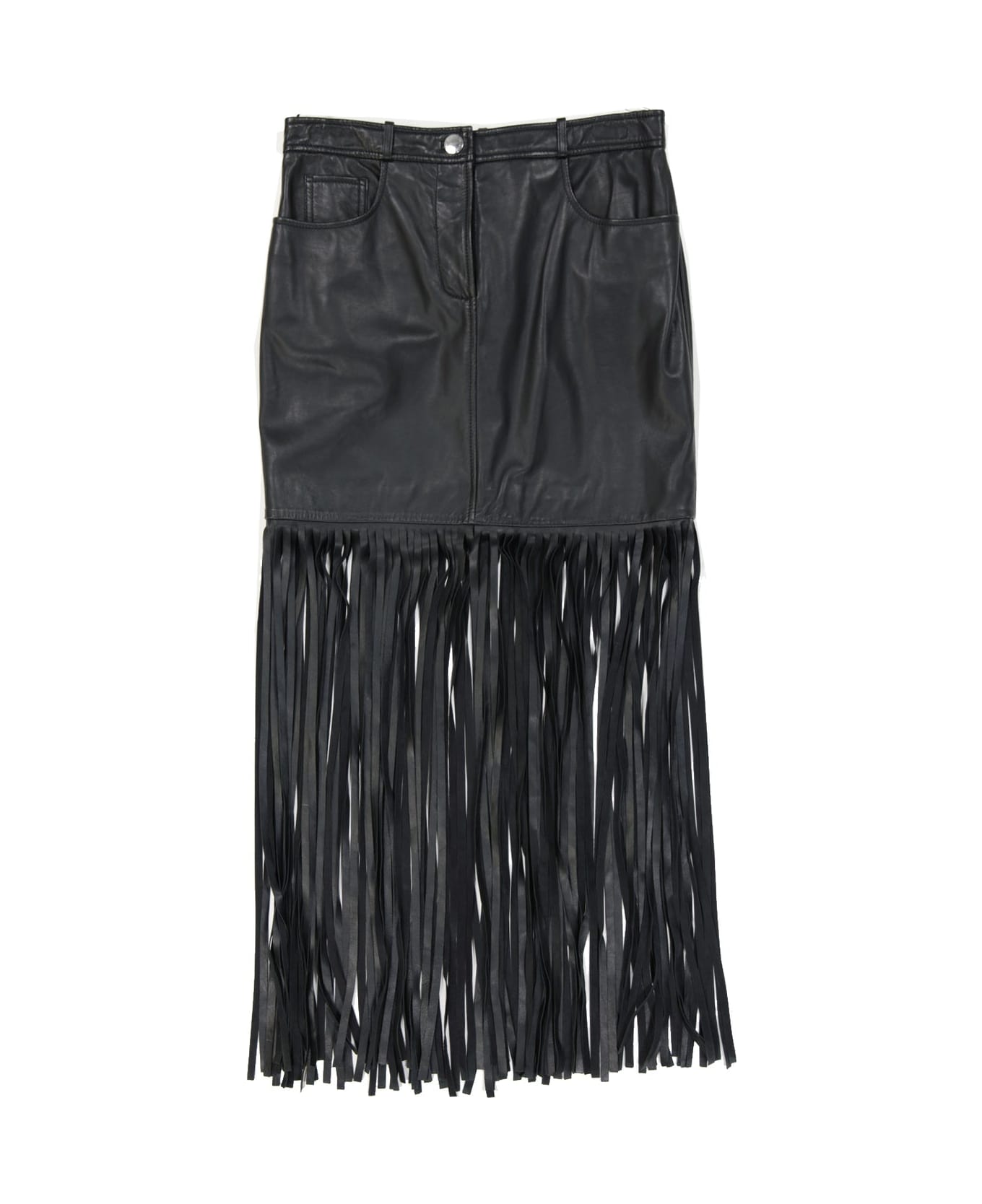 Boutique Moschino Boutique Leather Skirt - Black