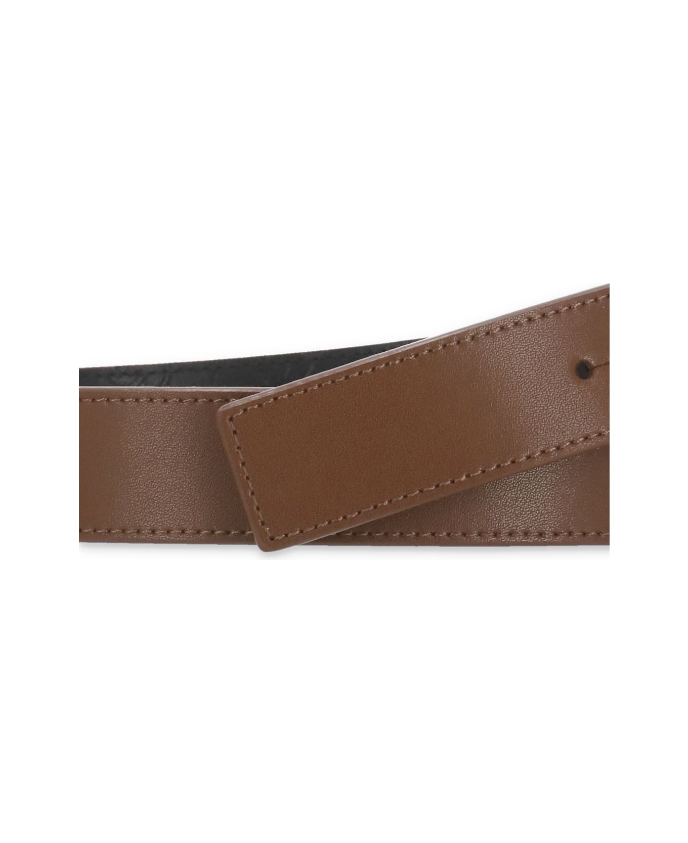 Pinko Double-face Love Birds Buckled Belt - Brown