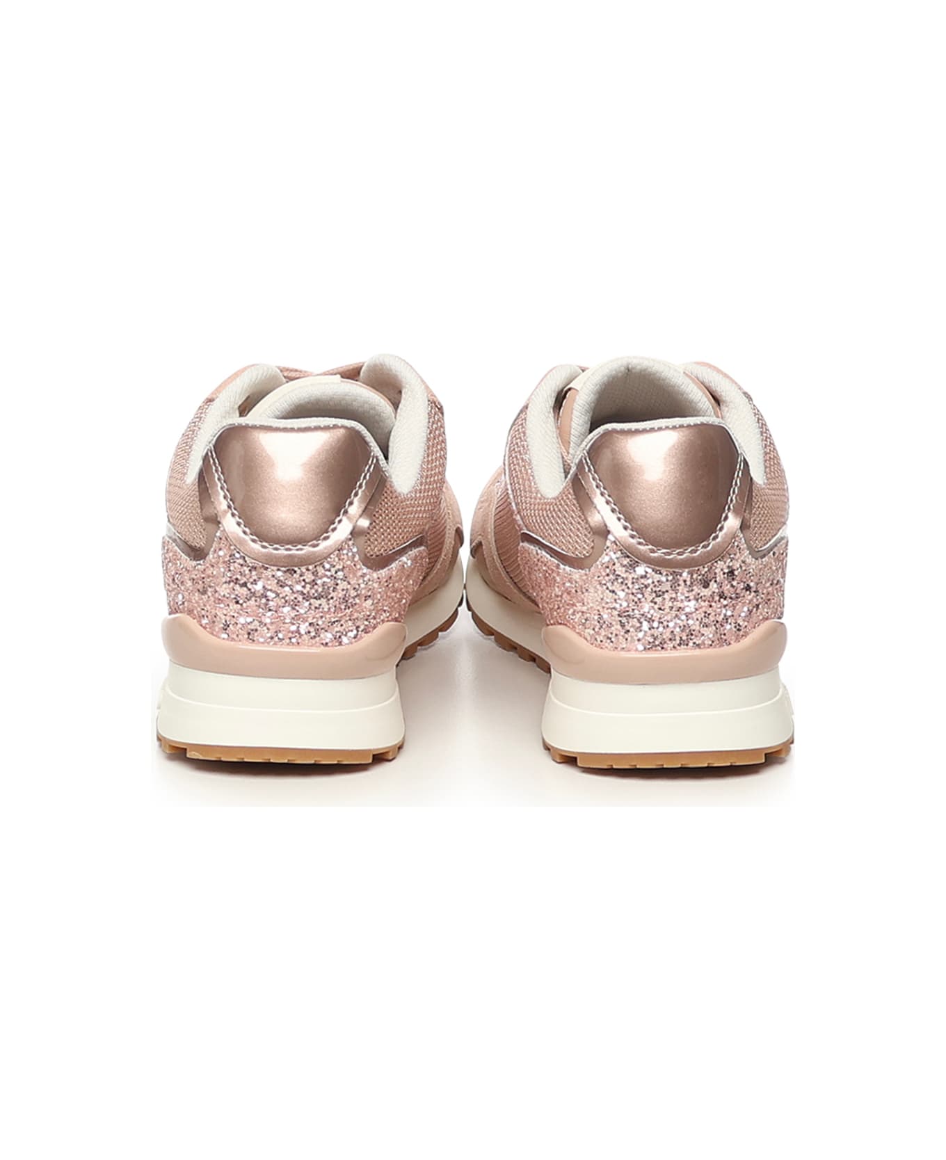 Liu-Jo Glitter And Mesh Sneakers - Pink