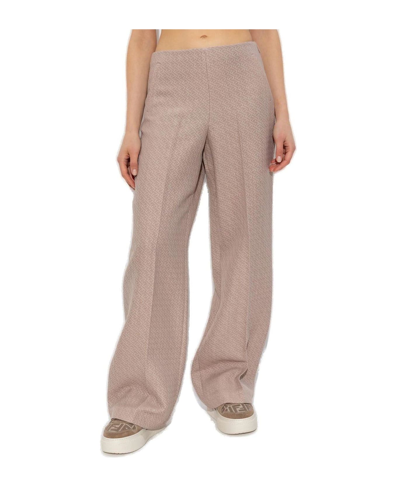 Fendi High Waist Wide-leg Trousers - Beige