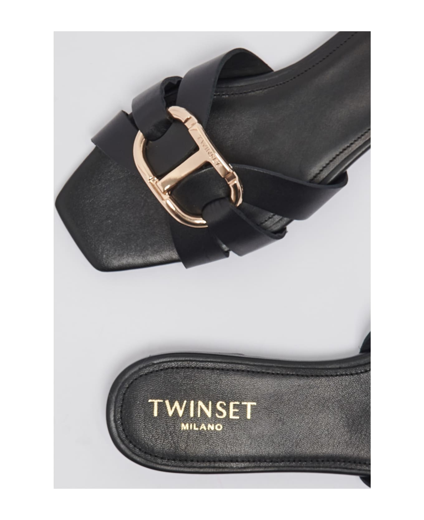 TwinSet Fabric Sandal - NERO