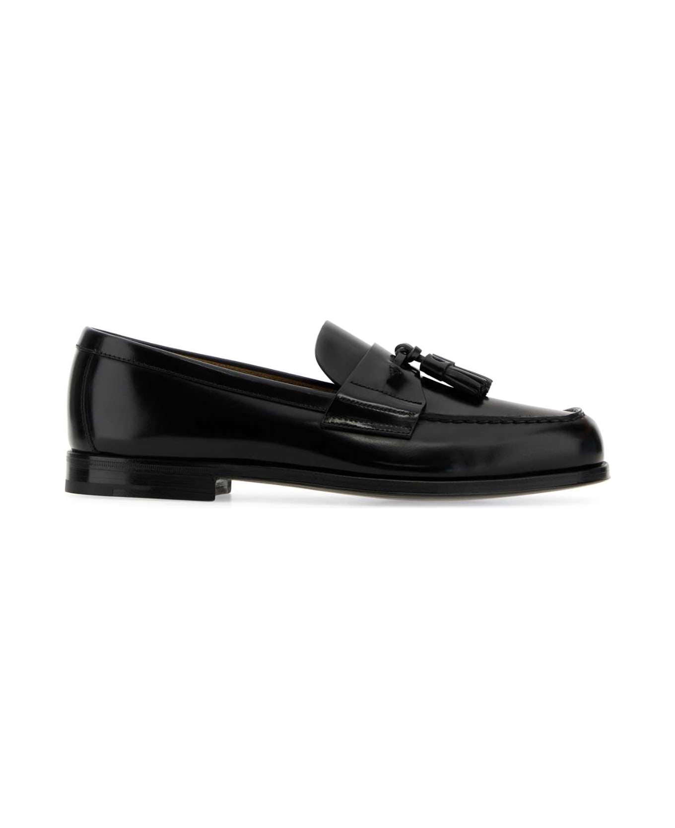 Prada Black Leather Loafers - NERO