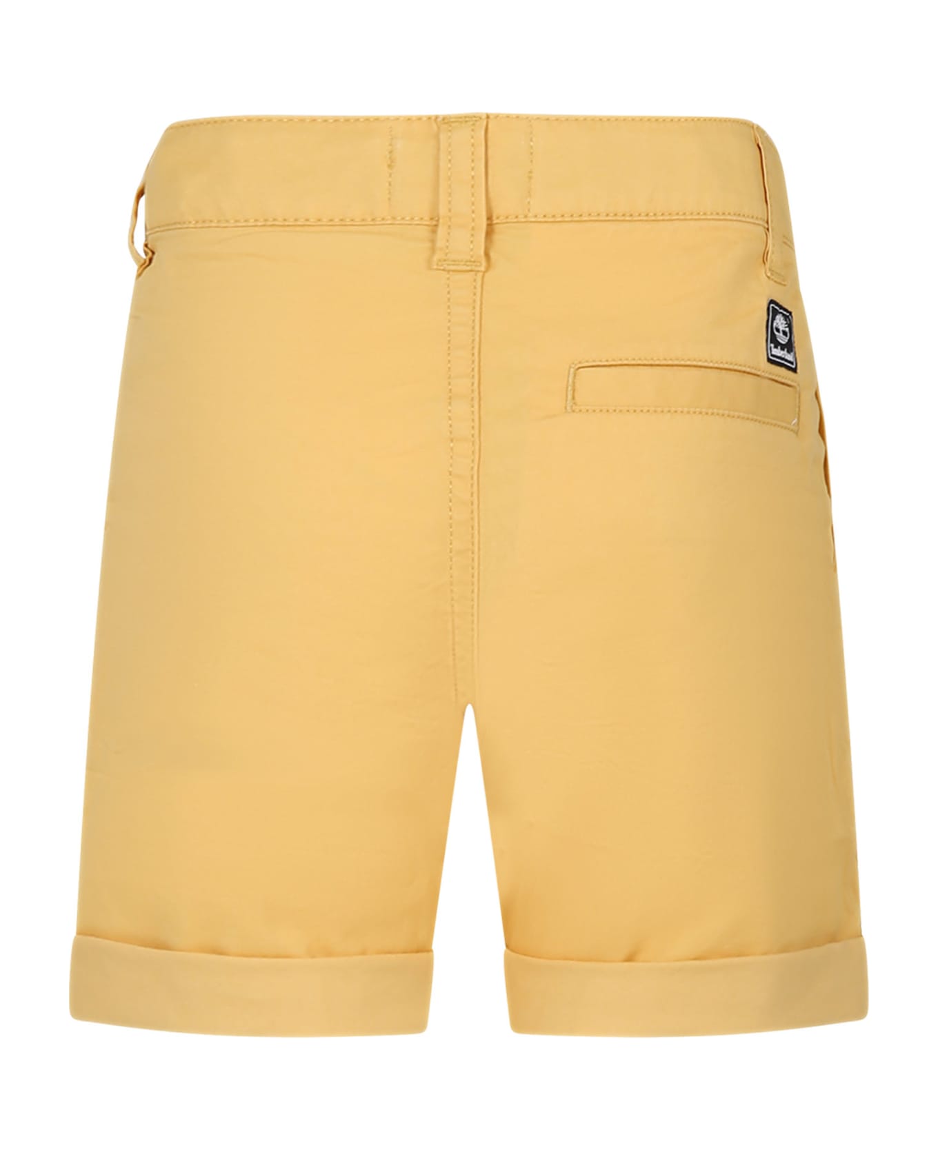 Timberland Yellow Shorts For Boy With Logo - Yellow ボトムス