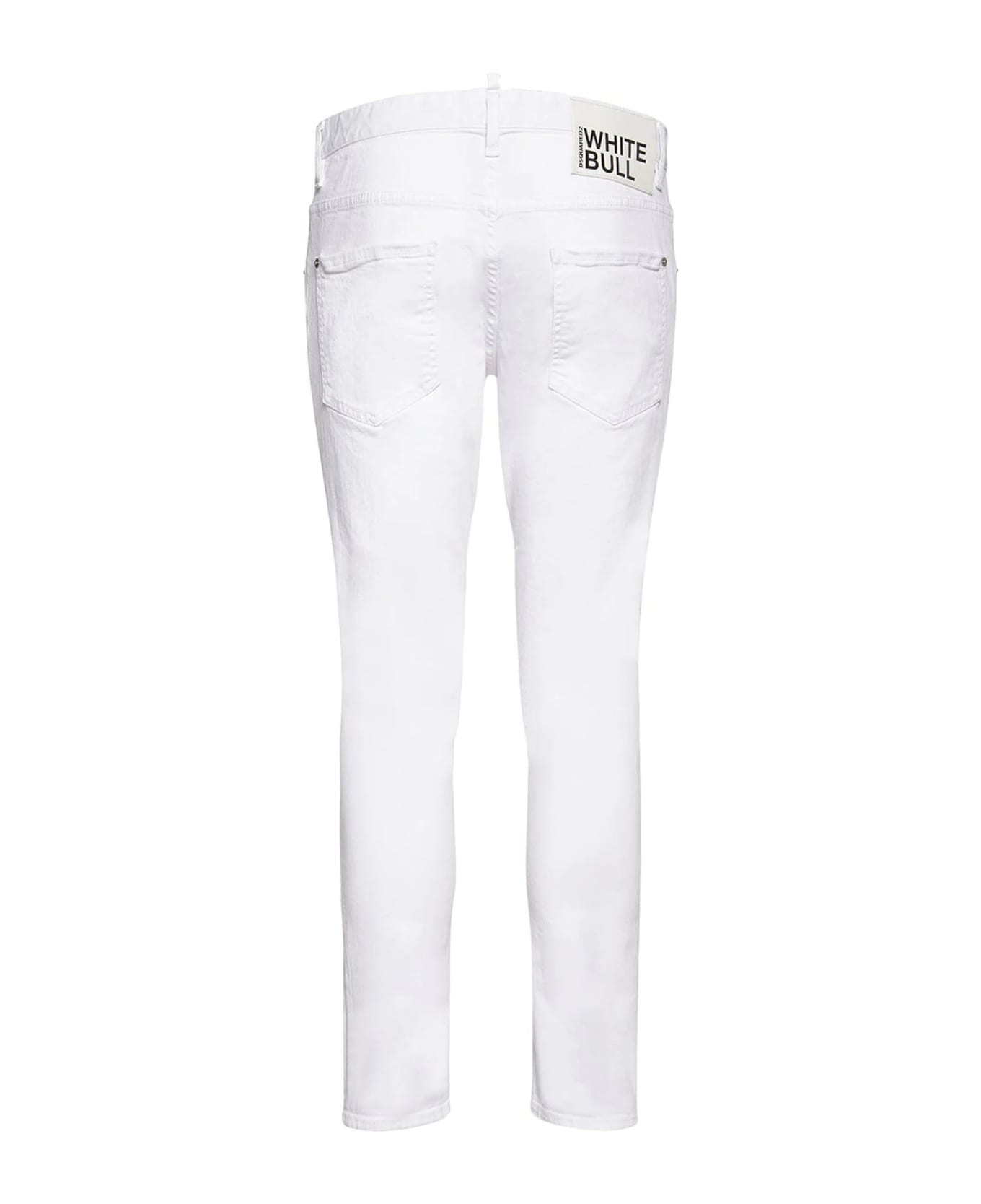 Dsquared2 White Stretch-cotton Jeans - Bianco