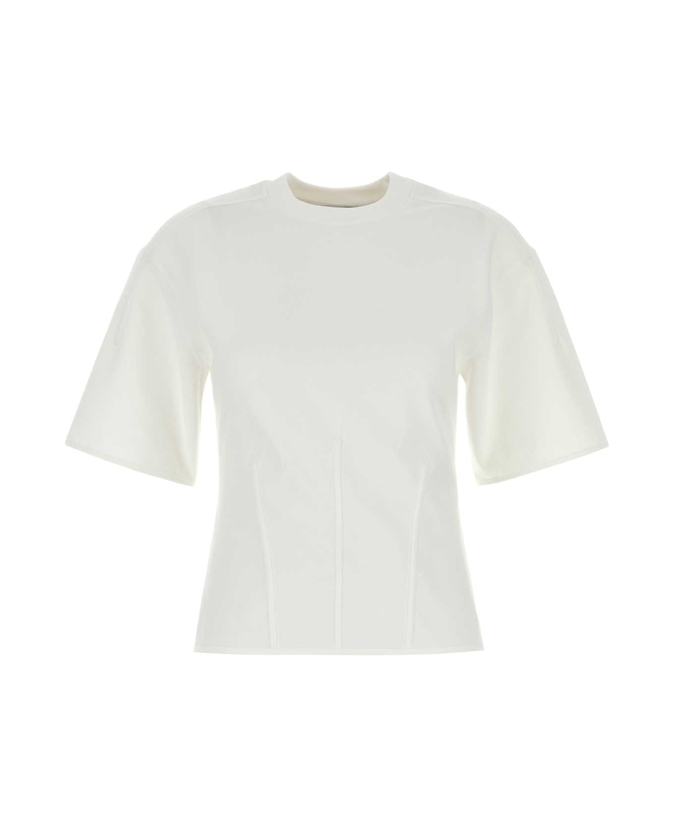 Alexander McQueen White Stretch Cotton T-shirt - OPTICALWHITE
