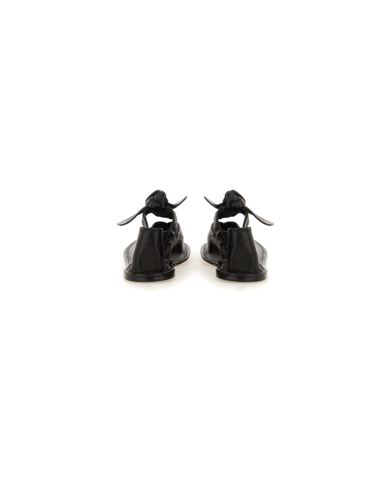 Hereu Leather Ballerina - BLACK