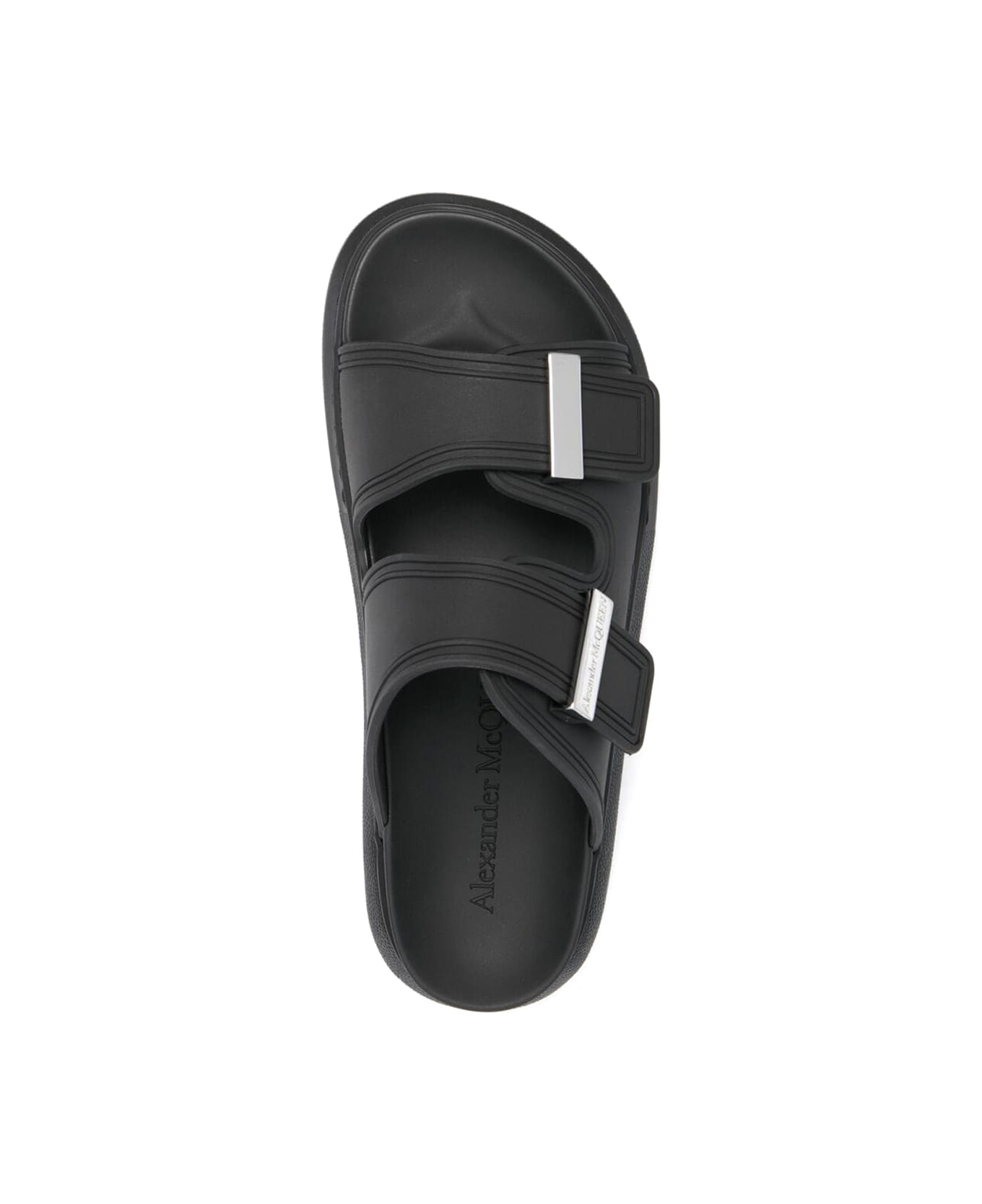 Alexander McQueen Sandal Birke Rubber - Black Silver