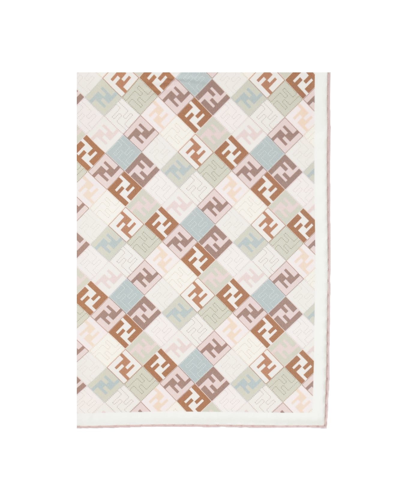 Fendi Twill Silk Foulard - Beige