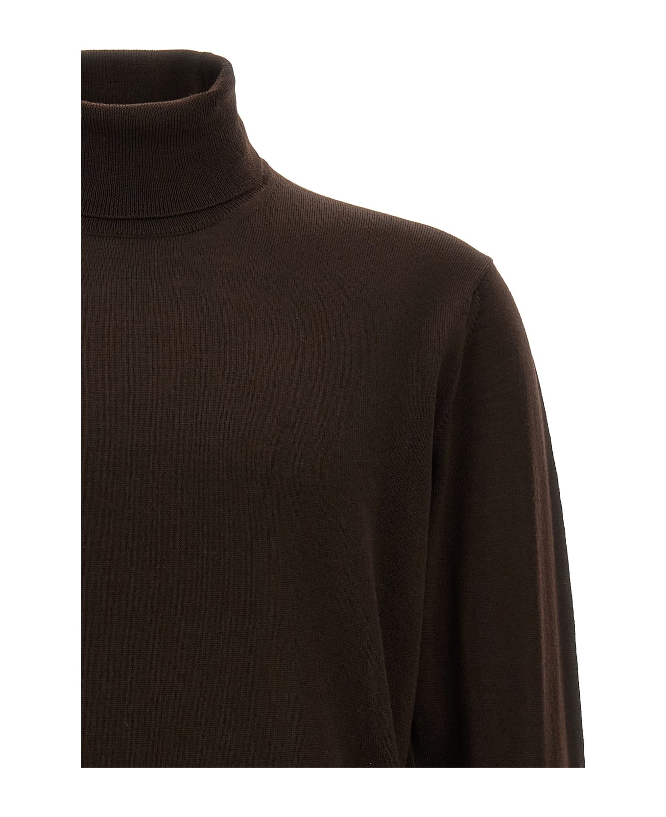 Roberto Collina Wool Turtleneck Sweater - Brown