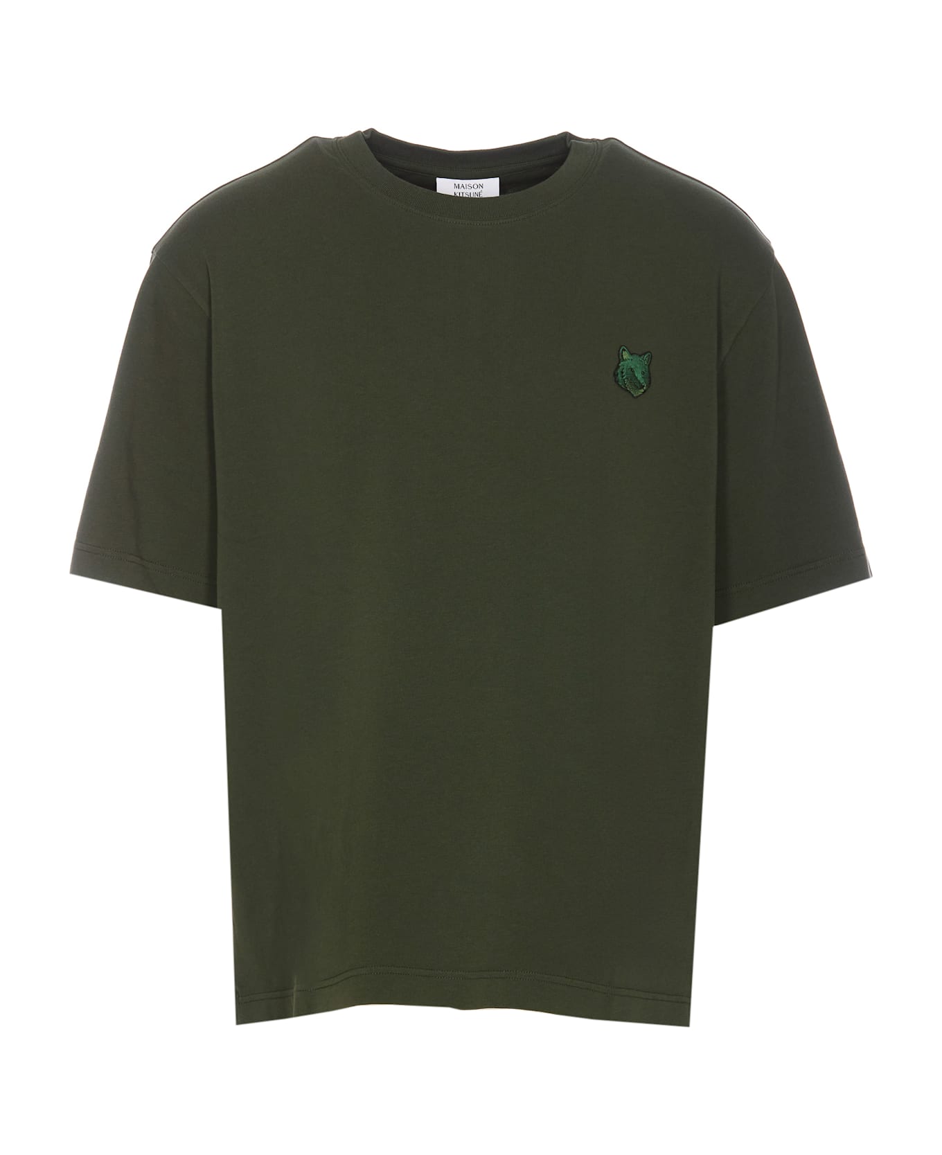 Maison Kitsuné Bold Fox Head Patch T-shirt - Green シャツ