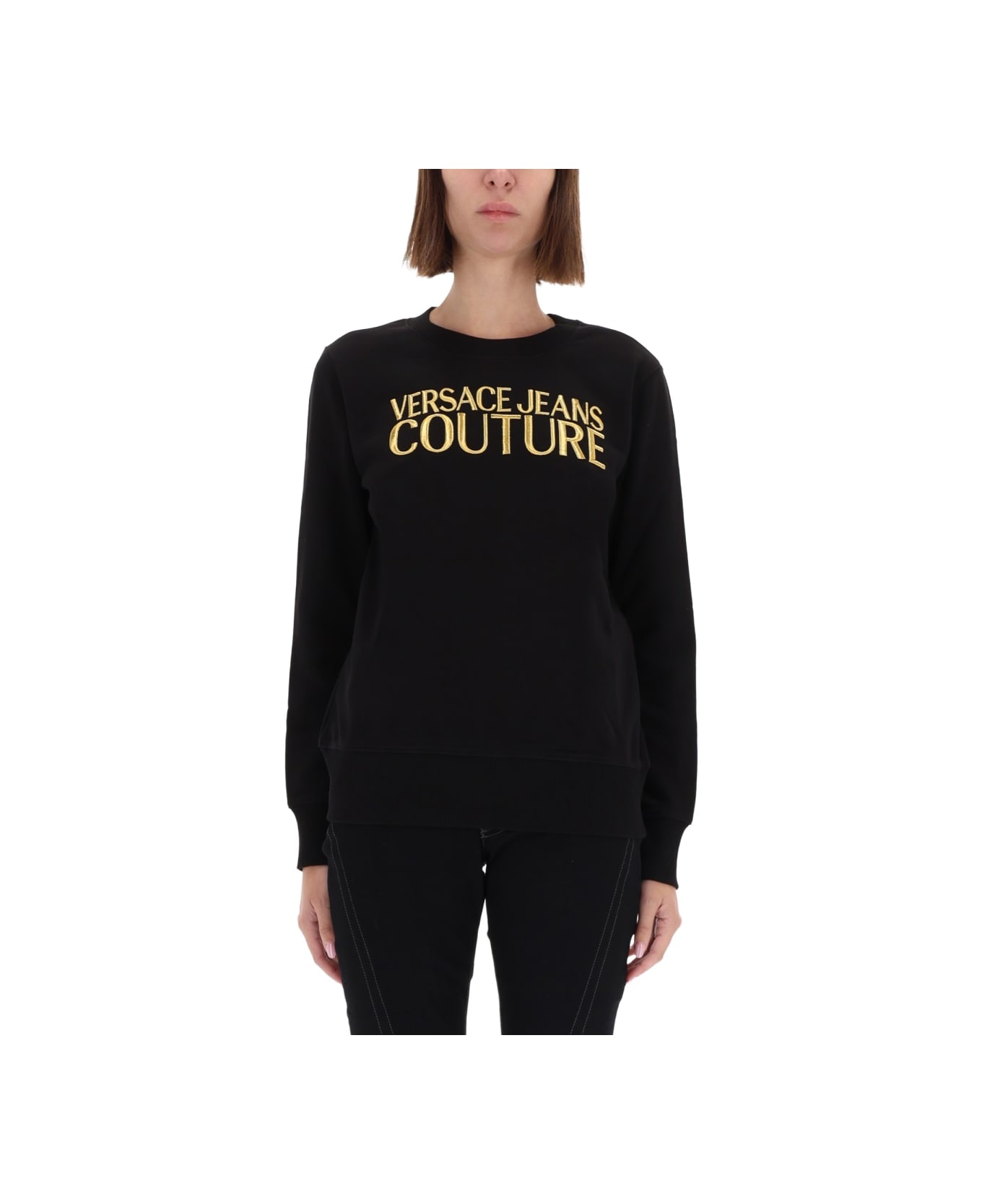 Versace Jeans Couture Sweatshirt With Logo - BLACK
