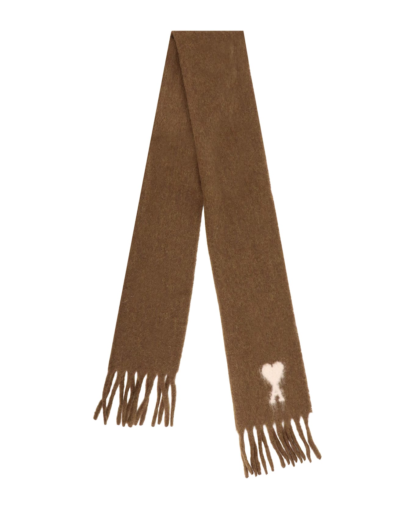 Ami Alexandre Mattiussi Alpaca Blend Scarf - Brown