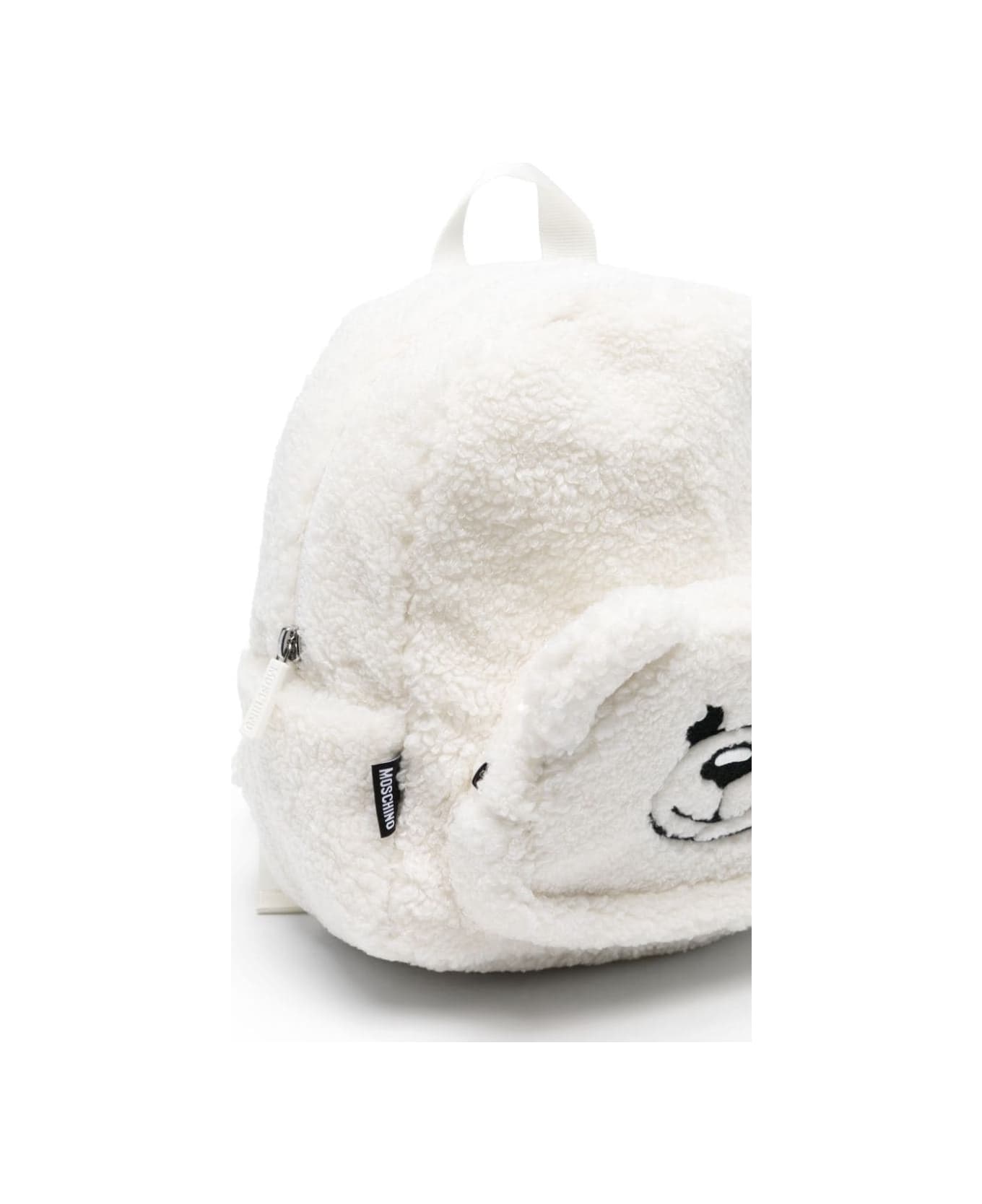 Moschino White Teddy Bear Backpack - White