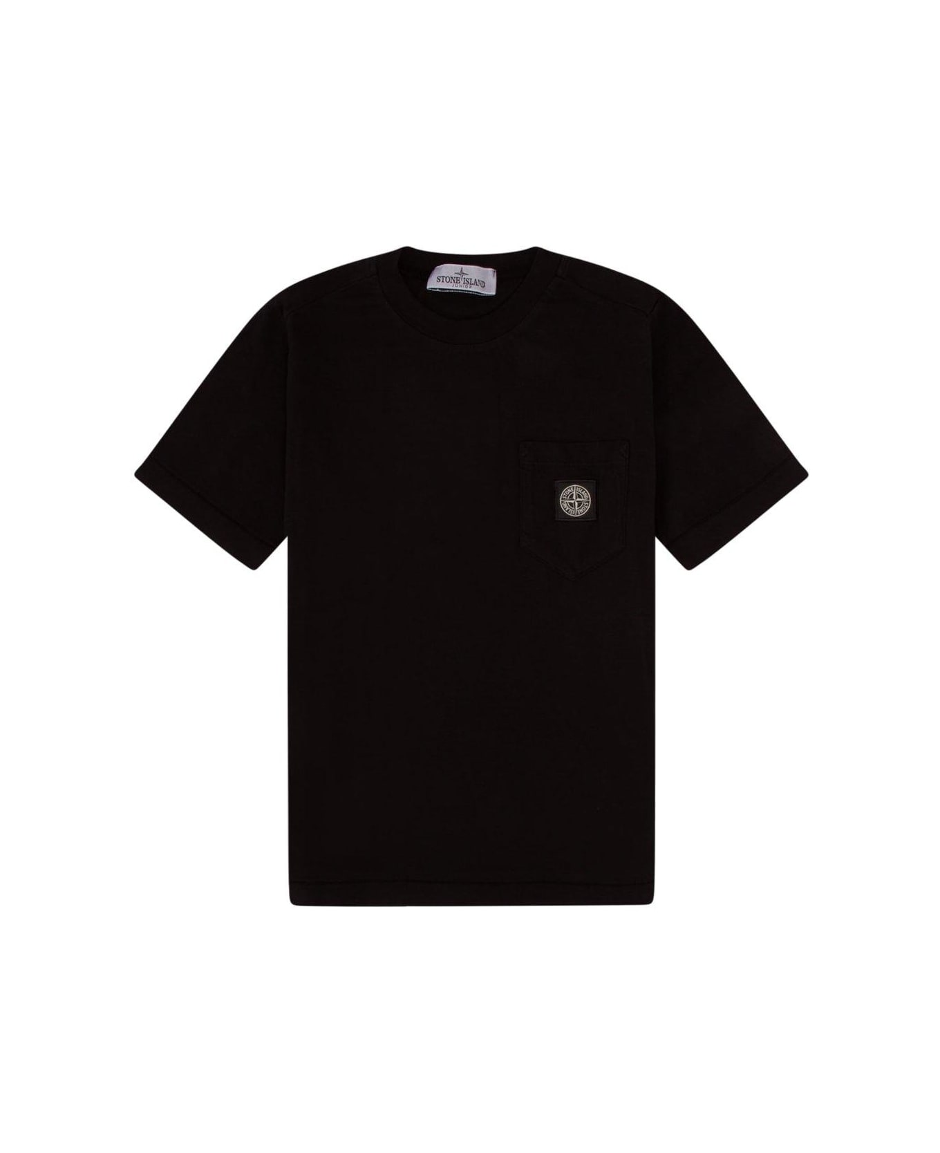 Stone Island Compass-patch Crewneck T-shirt - BLACK