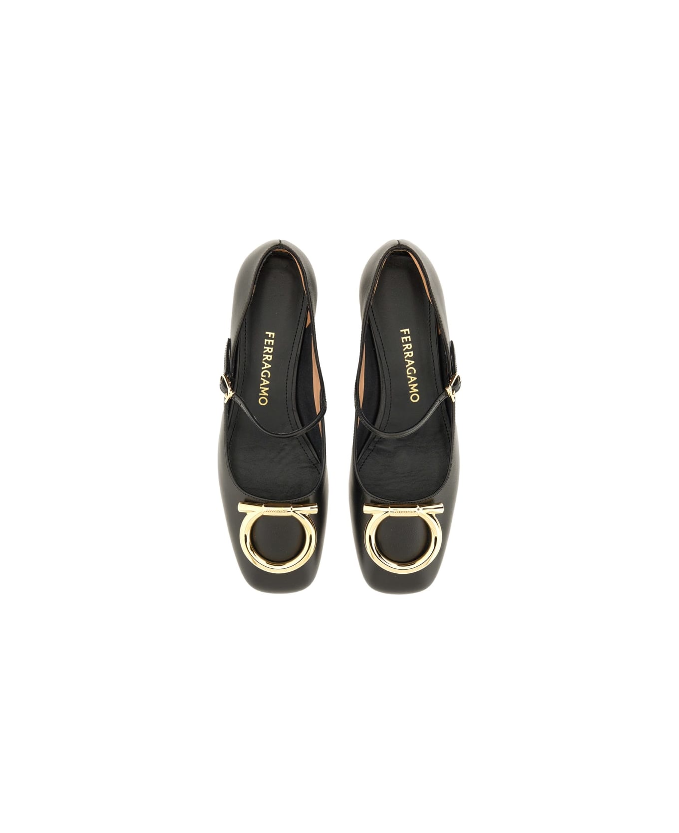 Ferragamo "mary Jane Maxi Gancini" Shoe - BLACK