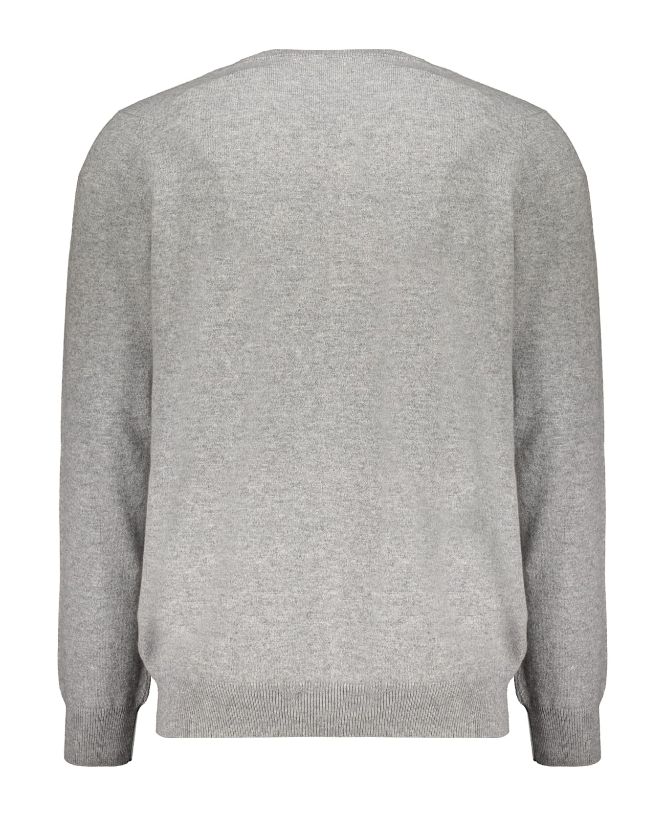 Moorer Gray V-neck Sweater, Soft And Comfortable - grey