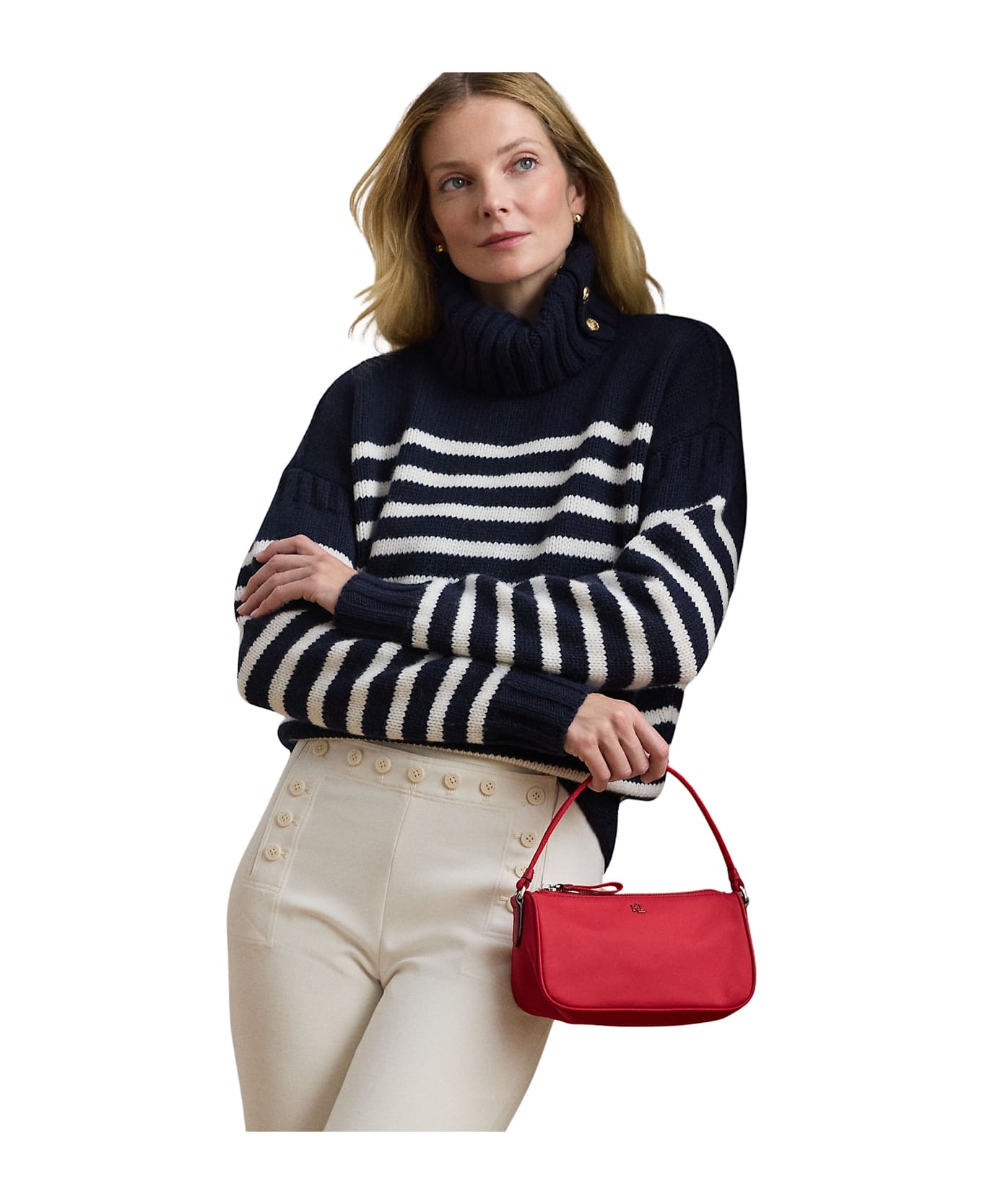 Ralph Lauren Nyln Mini Bg Pouch Medium - Festive Red Festive Red