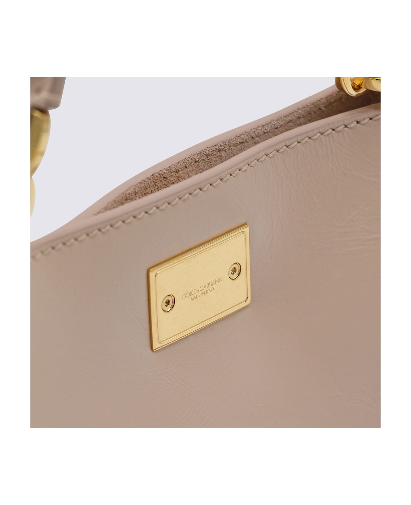Dolce & Gabbana Nude Leather My Sicily Shoulder Bag - Nude