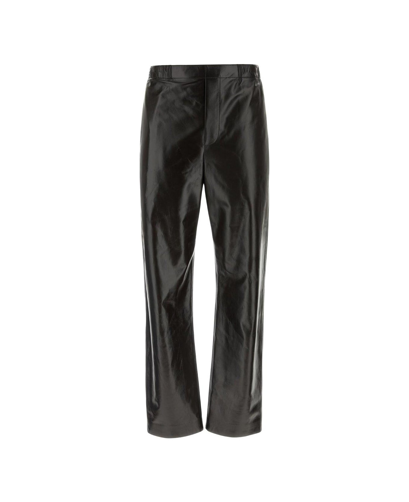 Bottega Veneta Leather Elasticated Trousers - BROWN