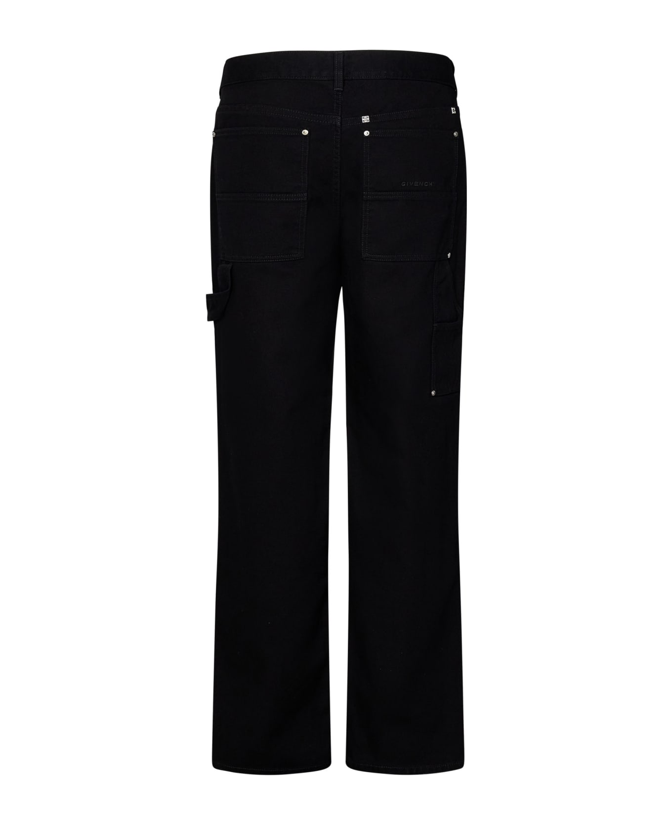 Givenchy Black Cotton Carpenter Jeans - Black