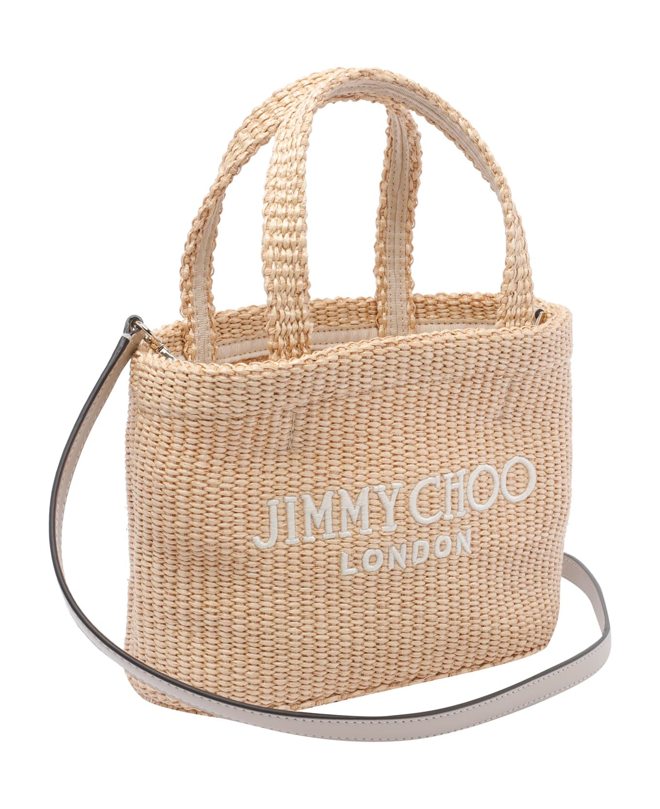 Jimmy Choo Logo Handbag - Beige