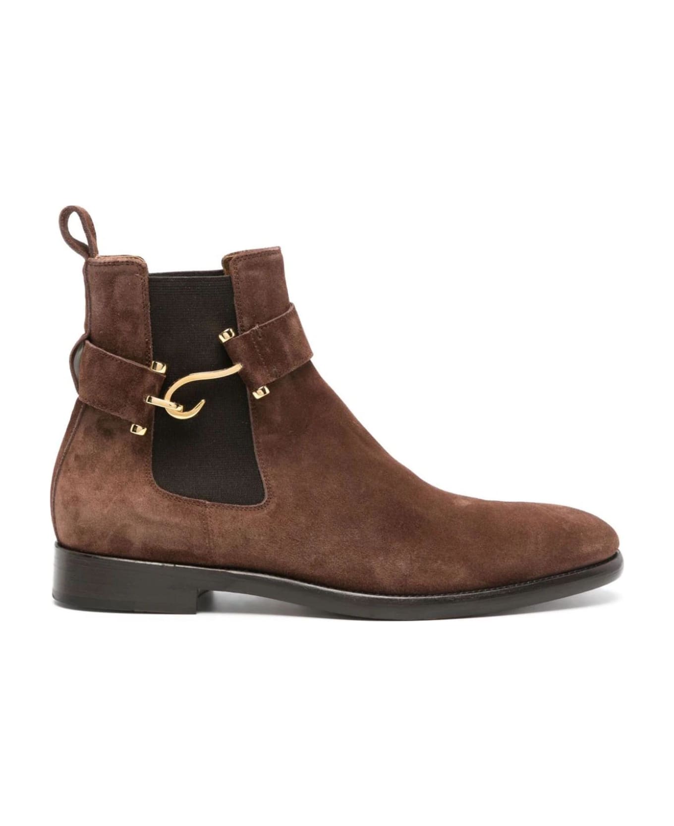 Edhen Milano Brown Suede Ankle Boots - Marrone
