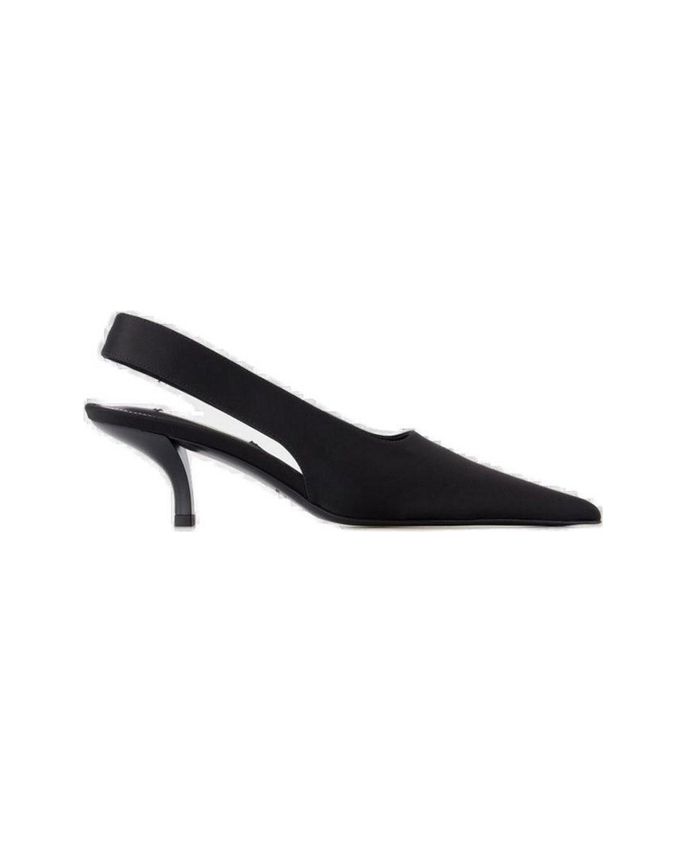 Totême Classic Satin Slingbacks - Black