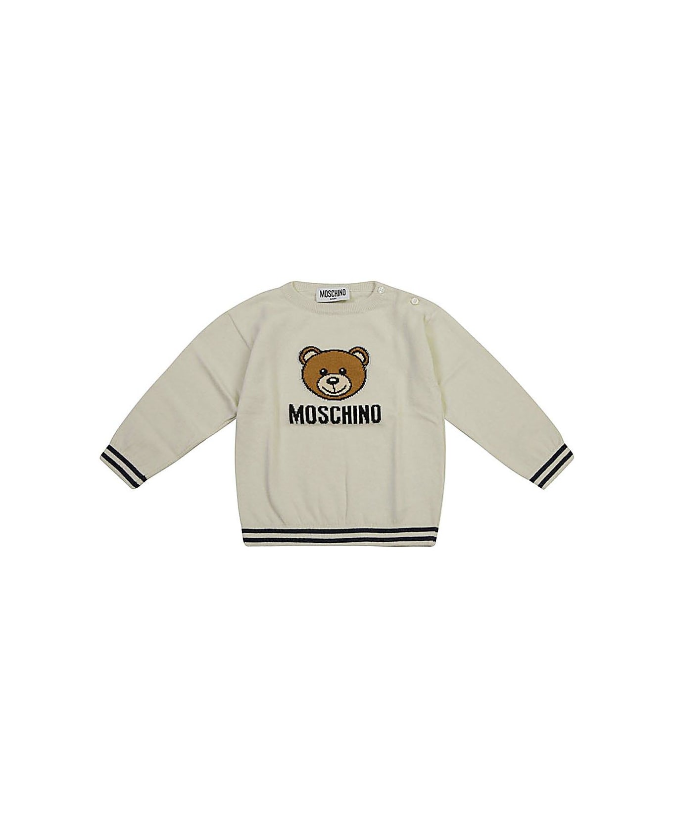 Moschino Teddy Bear Crewneck Jumper - White