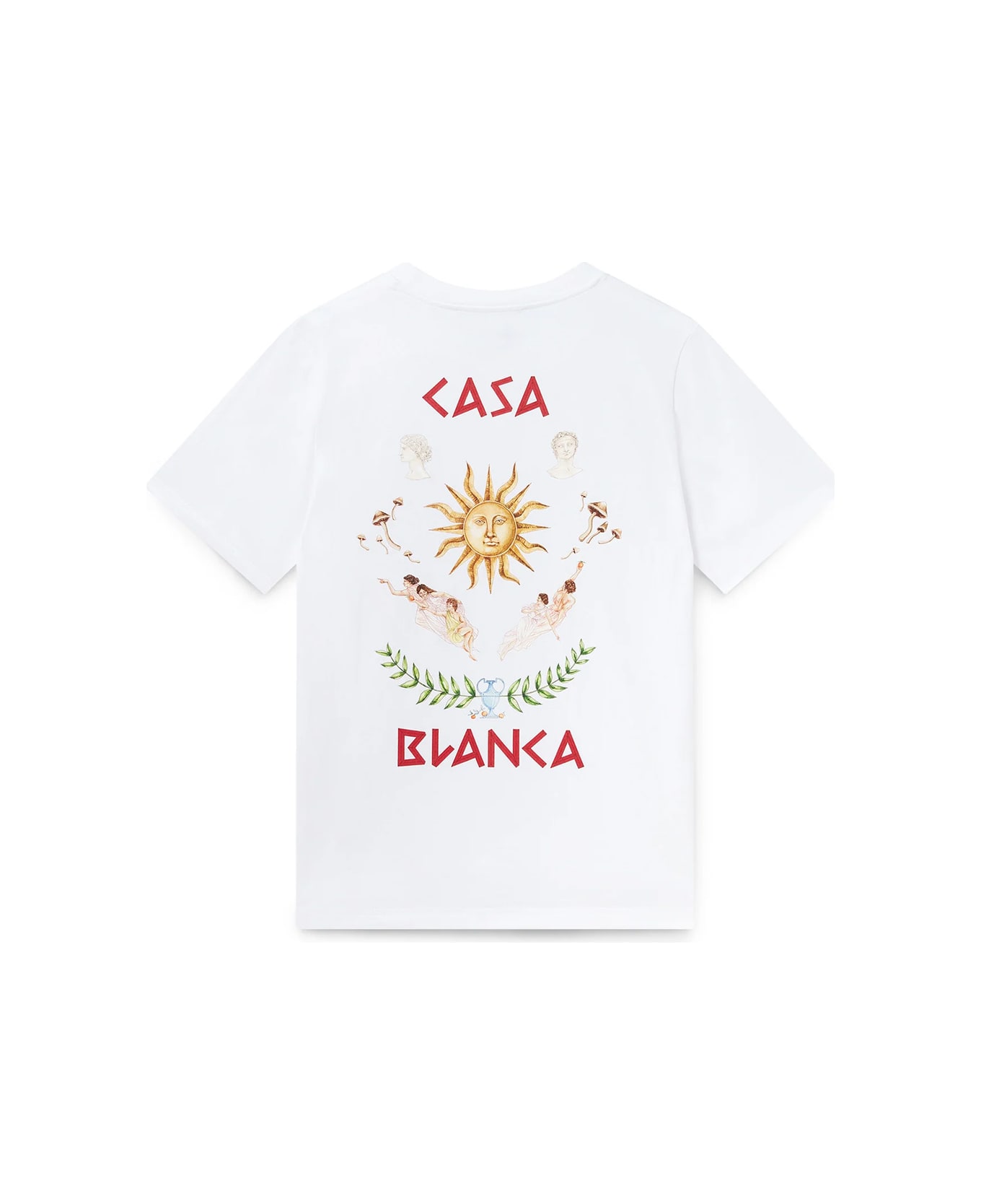 Casablanca Le Temple Du Savoir T-shirt In White - White