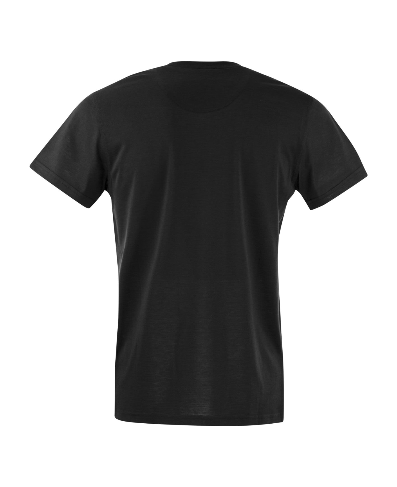 PT Torino Silk And Cotton T-shirt - Black