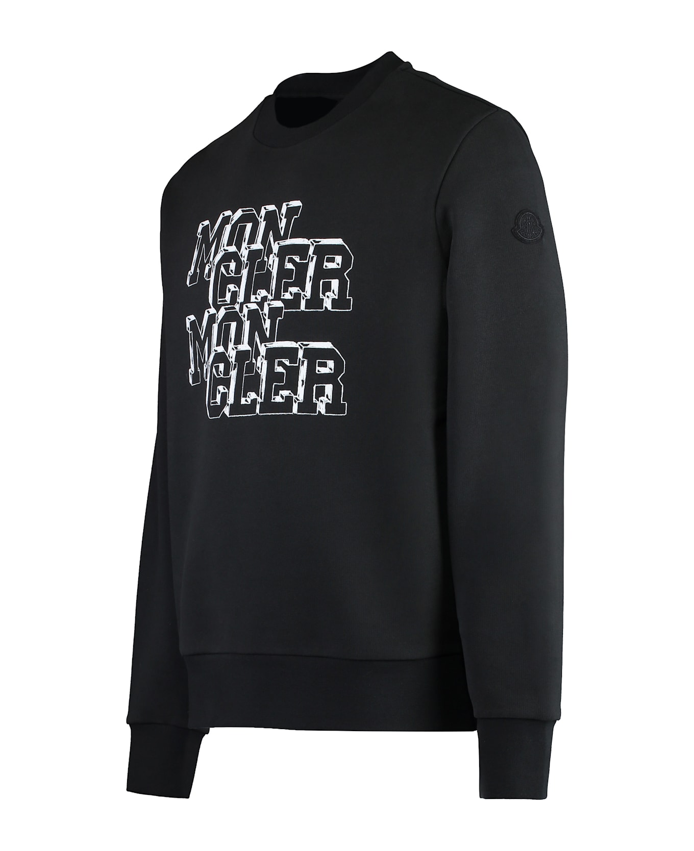 Moncler Logo Detail Cotton Sweatshirt - black